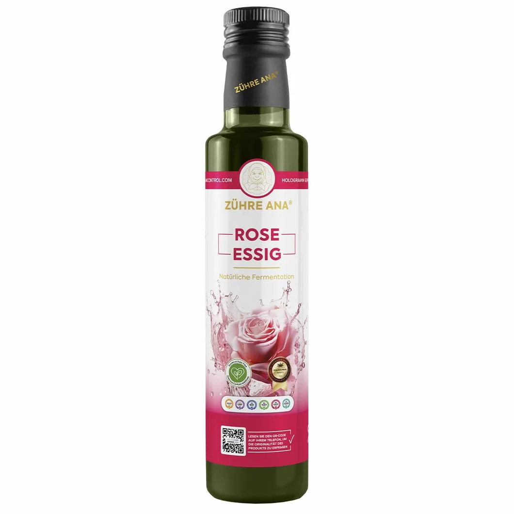 Vinagre de Rosas 500 ml – Fermentado naturalmente, puro y aromático, para uso culinario y tónico refrescante