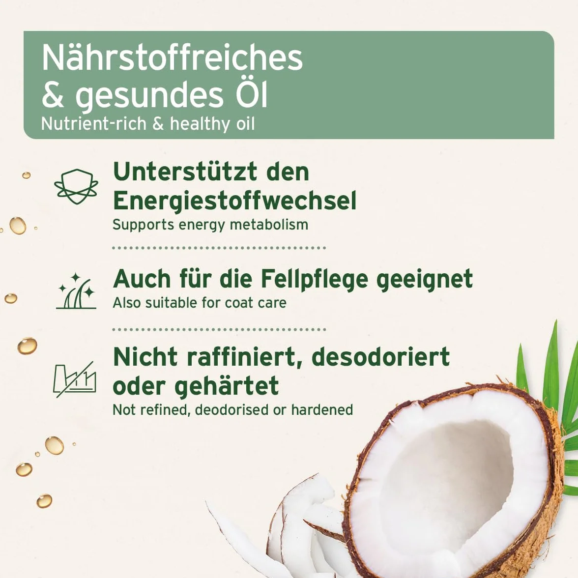 AniForte Aceite de coco orgánico para perros y gatos 400 ml