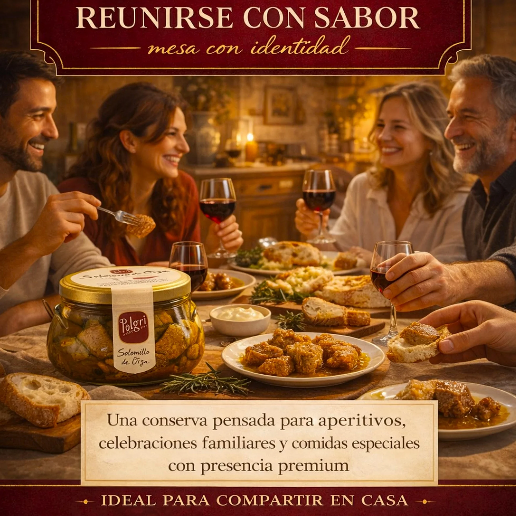 POLGRI Solomillo de Orza Lomo de Orza Conserva Gourmet de Cerdo en AOVE 850 ml Receta Manchega Tradicional