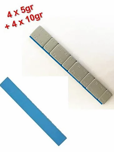 Máquina de equilibrar Rueda de manualmente portátil centrador + 100 Horquillas de Pelo Plomo Adhesivo 12 x 5 g