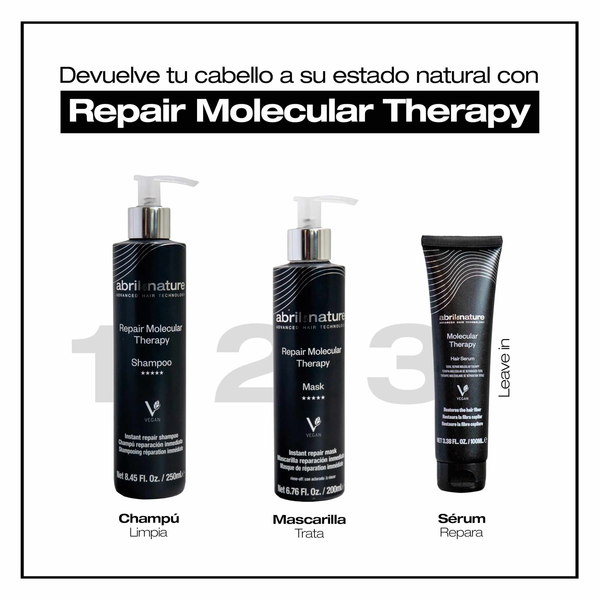 Mascarilla Profesional Molecular Therapy Cabellos Dañados Reestructura Repara Rellena Fibra Capilar 200 ml