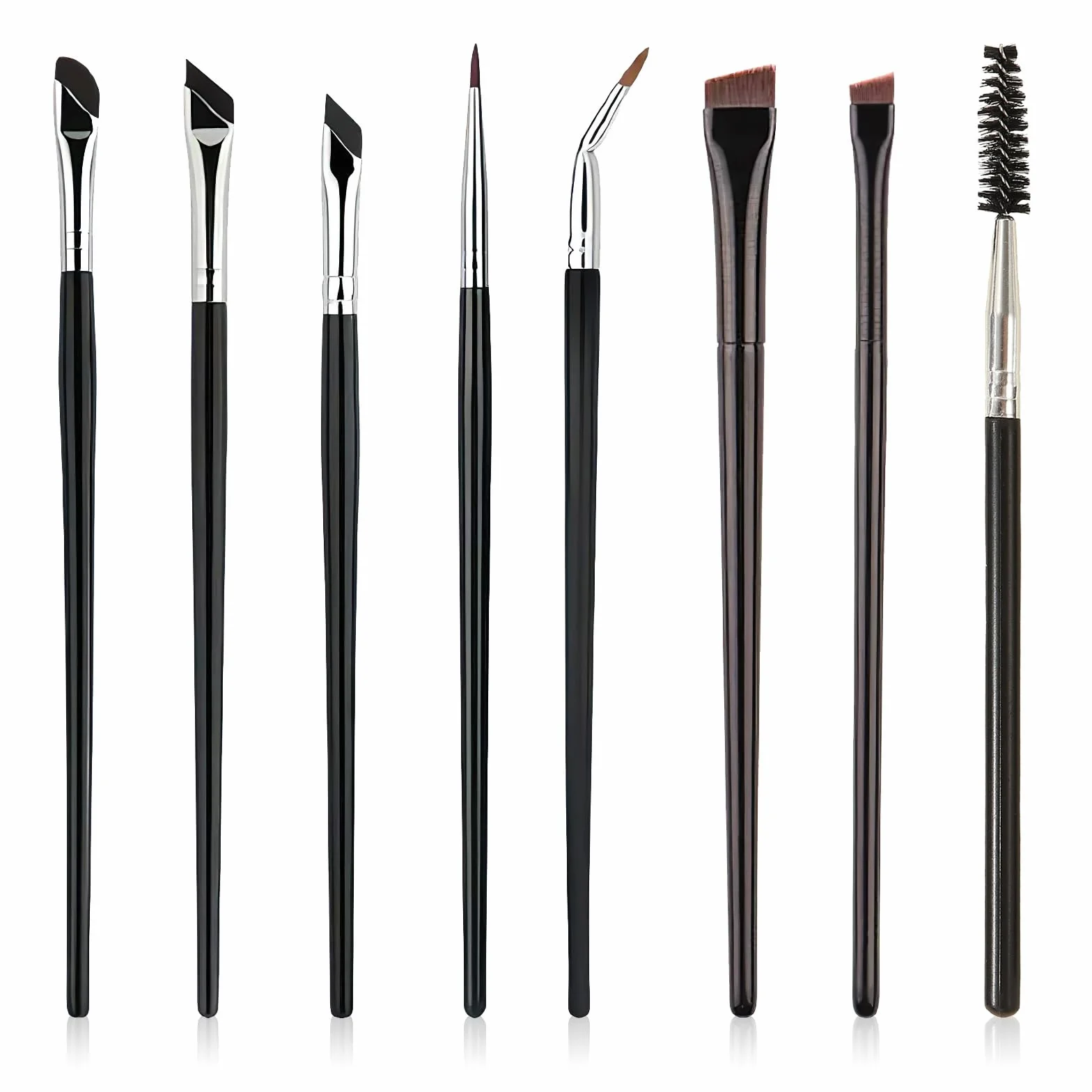 VEGCOO 8 Pinceles Delineador de Ojos, Maquillaje de Ojos Profesional