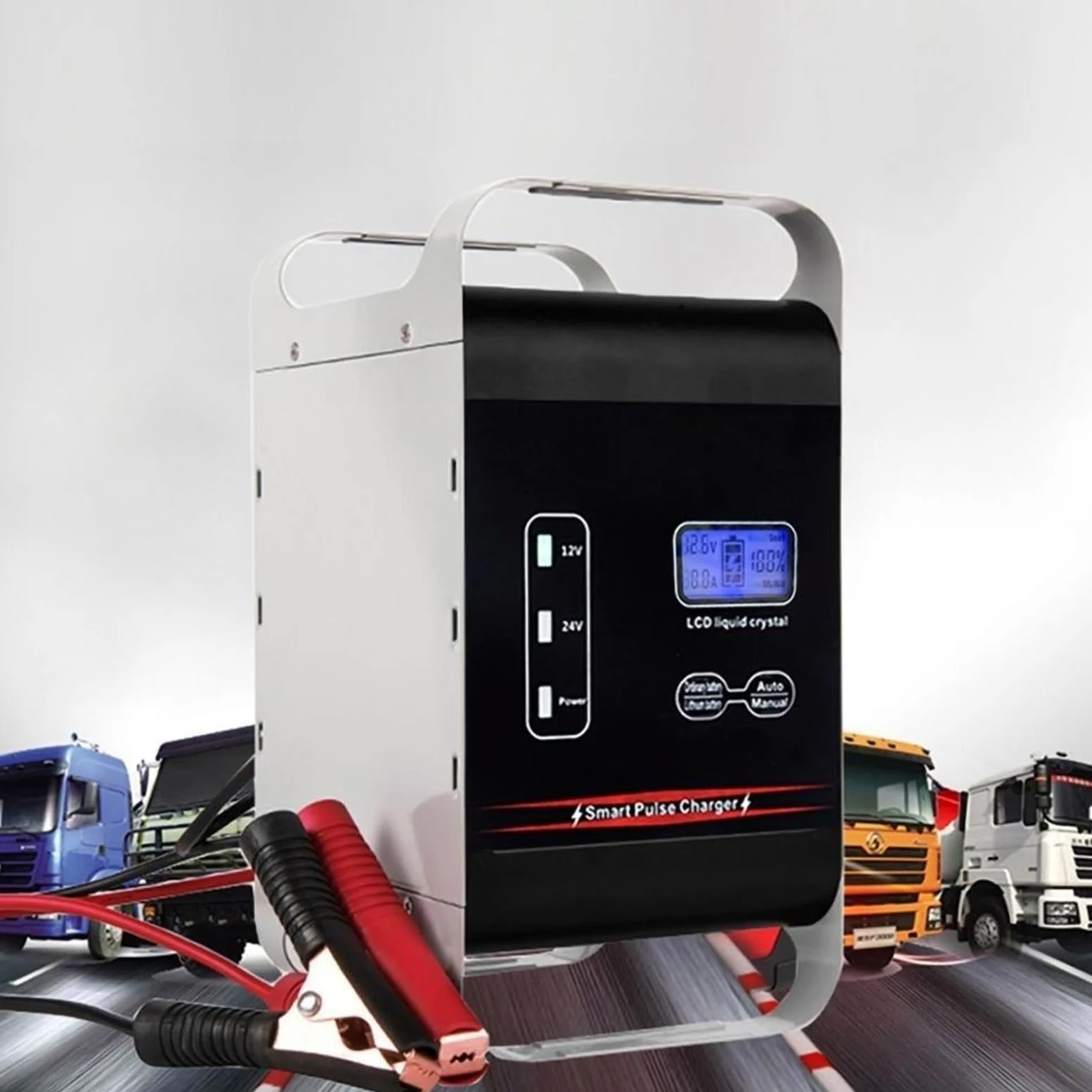 Arrancador De Coches 12V 24V 600W de gran alcance de la batería del cargador del coche 6A - Móvil 100A 200A 400Ah Barco Auto Carretilla elevadora de almacenamiento de carga rápida Arrancador De Bateri