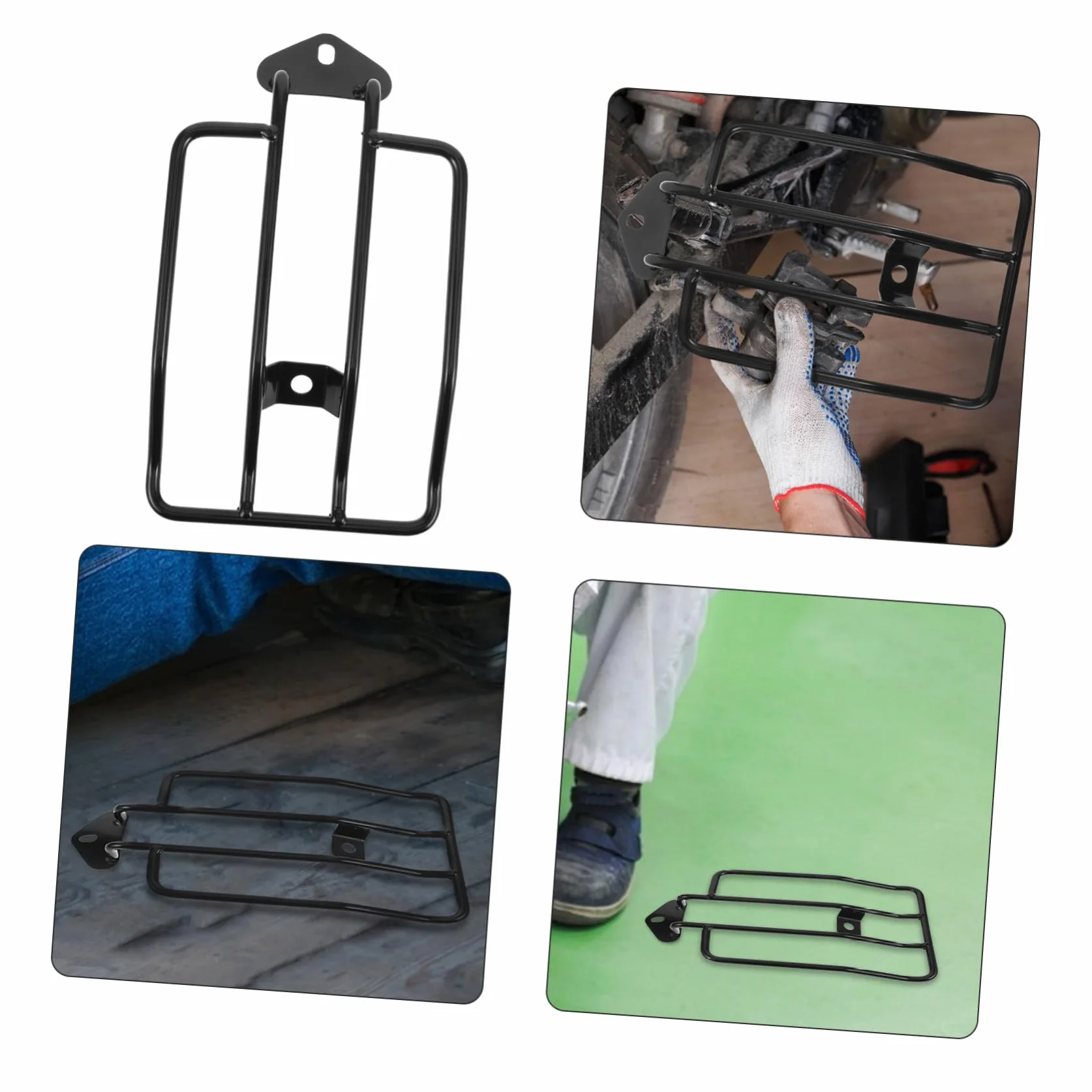 Cabilock Marco De Trasera Modificado De Soporte Trasero para Moto Estante De Equipaje para Motocicleta Rejilla Trasera Portaequipajes para Moto Asiento Trasero Planchar Negro