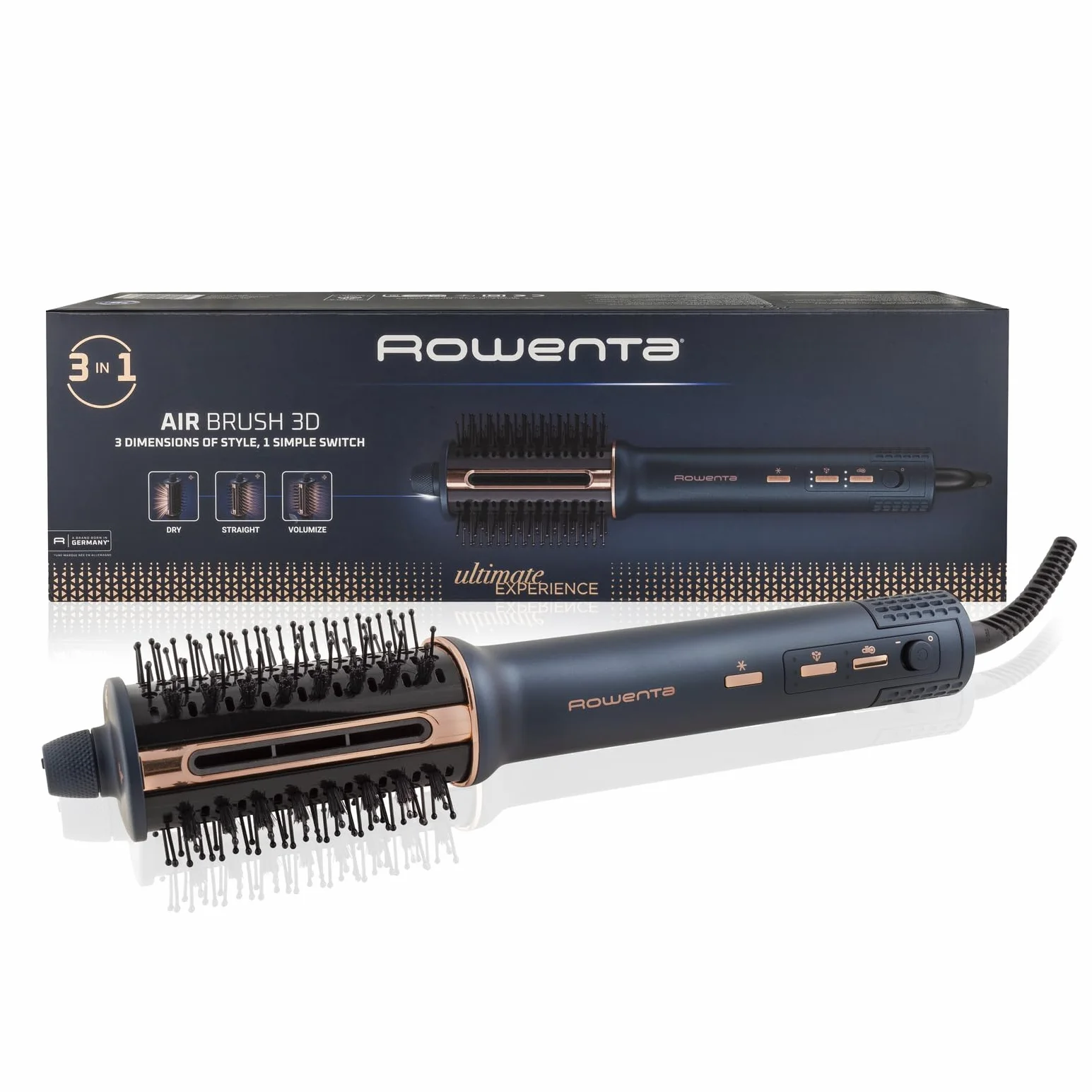 Rowenta Air Brush 3D 3 en 1 Secador Cepillo Caliente UB9720E0