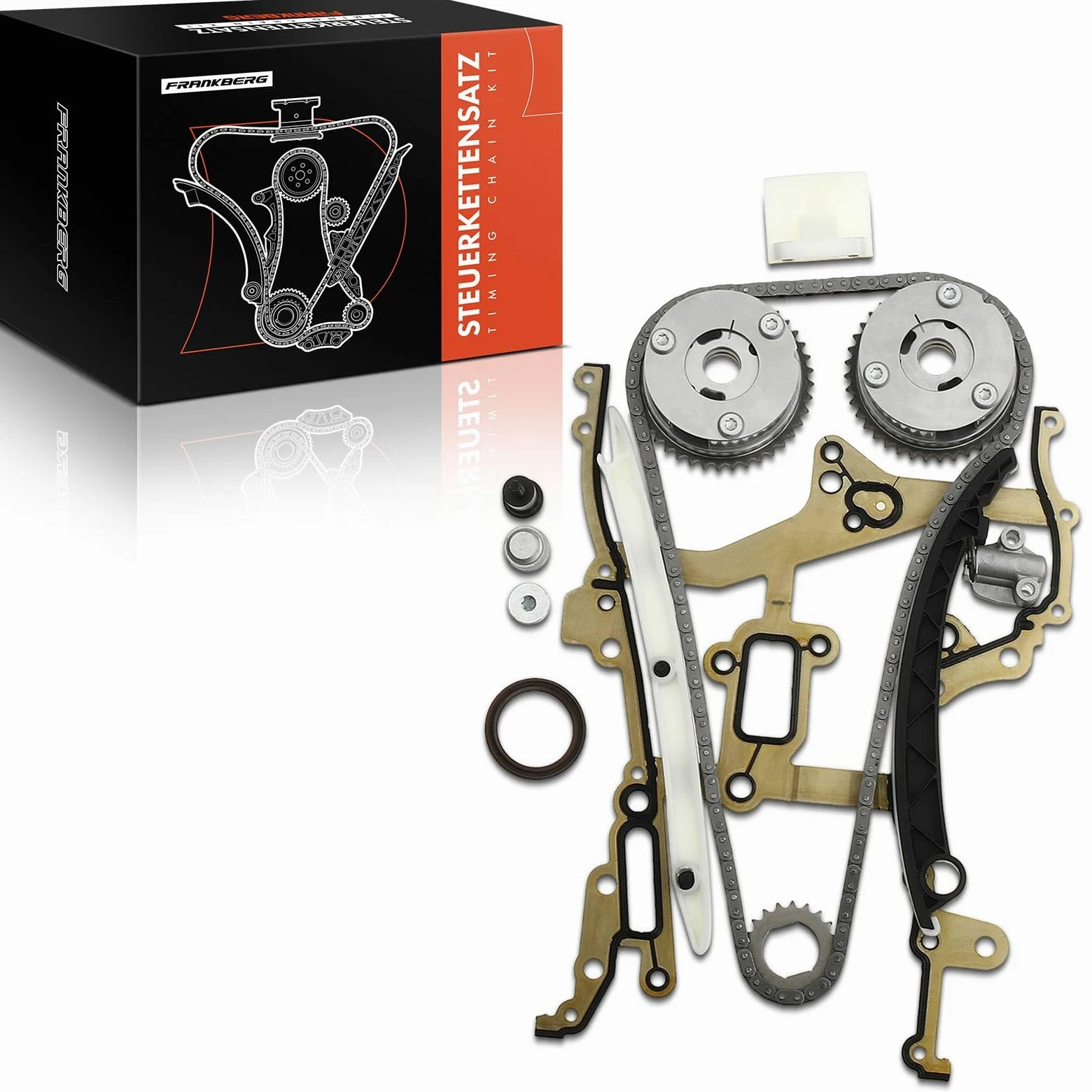 Frankberg Kit de cadena de distribución 55562234 | Compatible con: Corsa D S07, Aveo Hatchback T300, Corsa MK III (D) L_8, Astra MK VI (J) P10, Cascada W13, Astra J P10