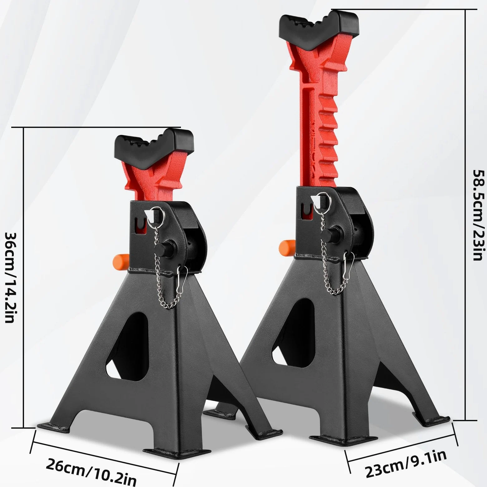 1 par de elevación de Ruedas de Coche de 3 toneladas/6 toneladas | Soporte de gato Reparación de automóviles Soporte de gato de seguridad(6 tons)