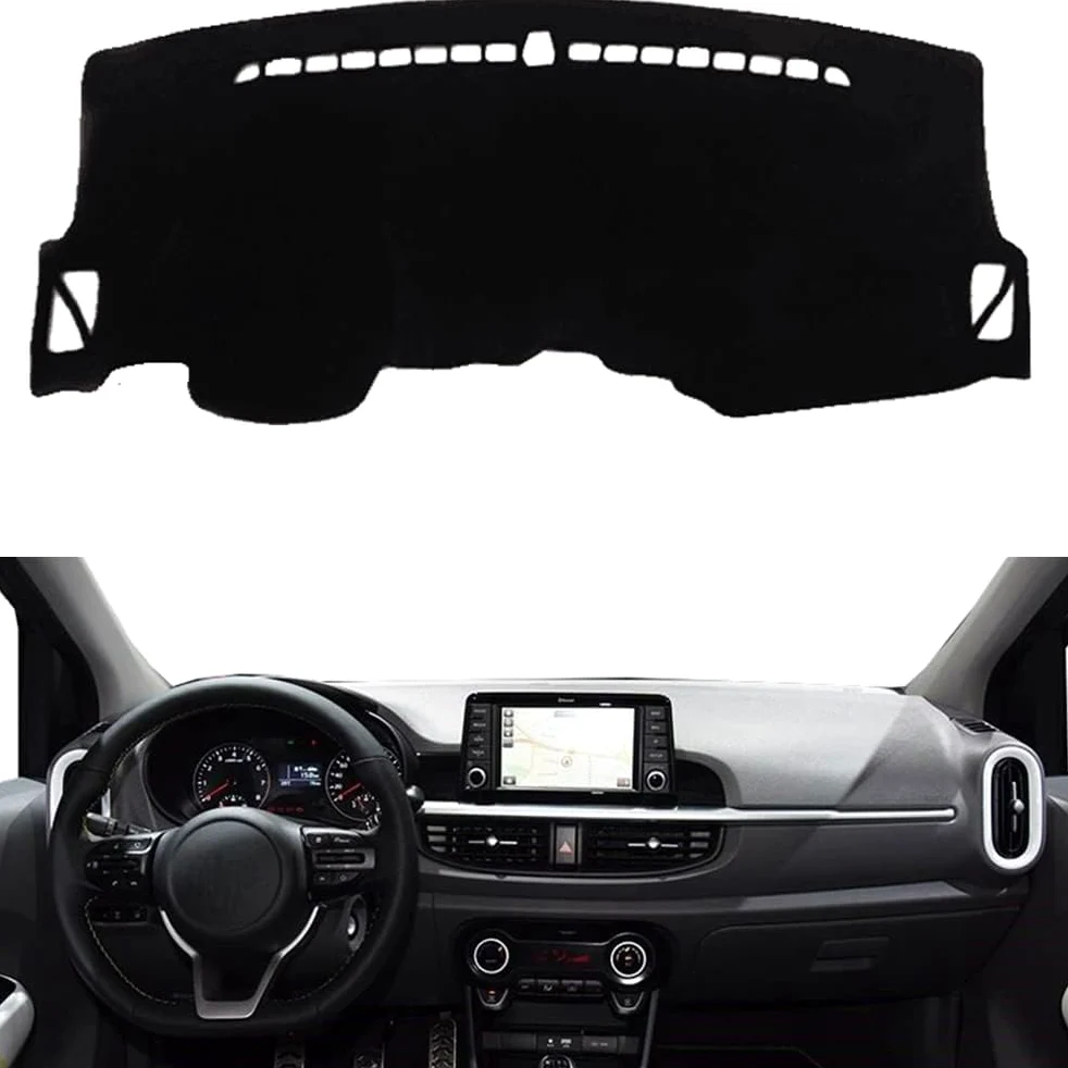 OGRAFF Almohadilla Protectora para Salpicadero,para Kia Picanto X-Line/Morning 2018 (LHD),Protector de Panel de Instrumentos Alfombrilla Antideslizante