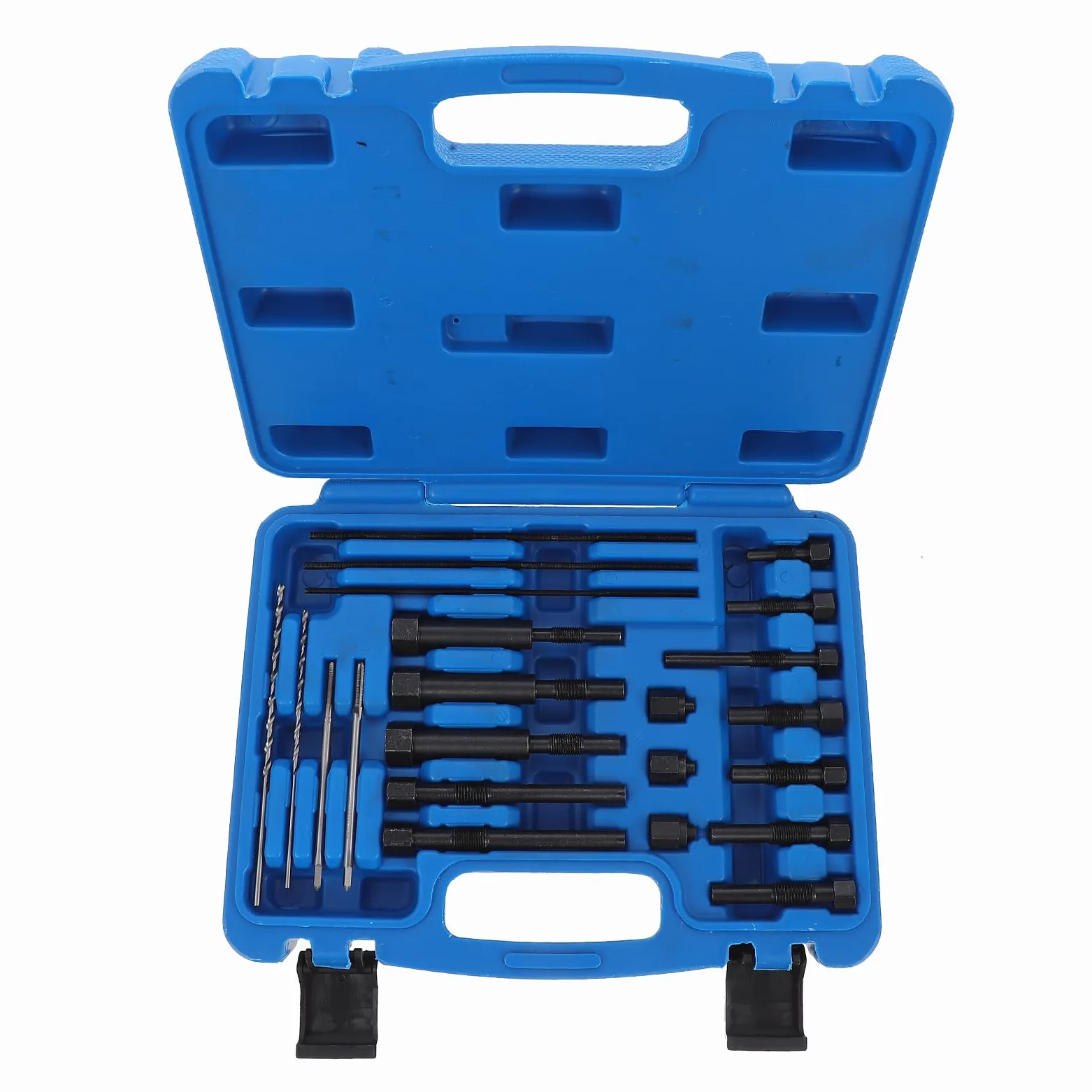 Toyvian Kit de Extracción de Bujías Incandescentes para Coche, Herramienta de Reparación de Roscas 22 Piezas, Accesorio Profesional de Automotor para Extracción y Reparación de Electrodos