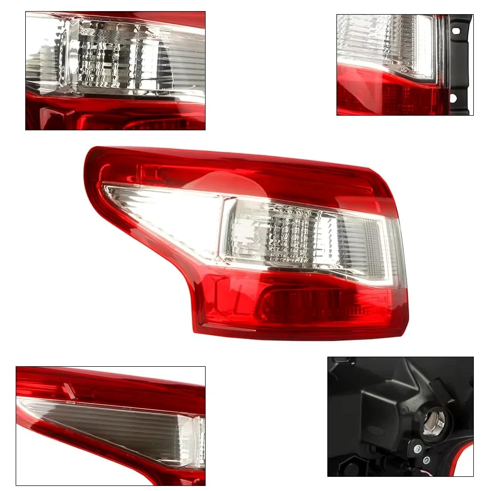 Pilotos Traseros Remolque Para Nissan Para Qashqai MK2 J11 2014 2015 2016 Luz Trasera Coche Lámpara Freno Con Lámpara Trasera Izquierda/derecha Luces Traseras(Outside-right)