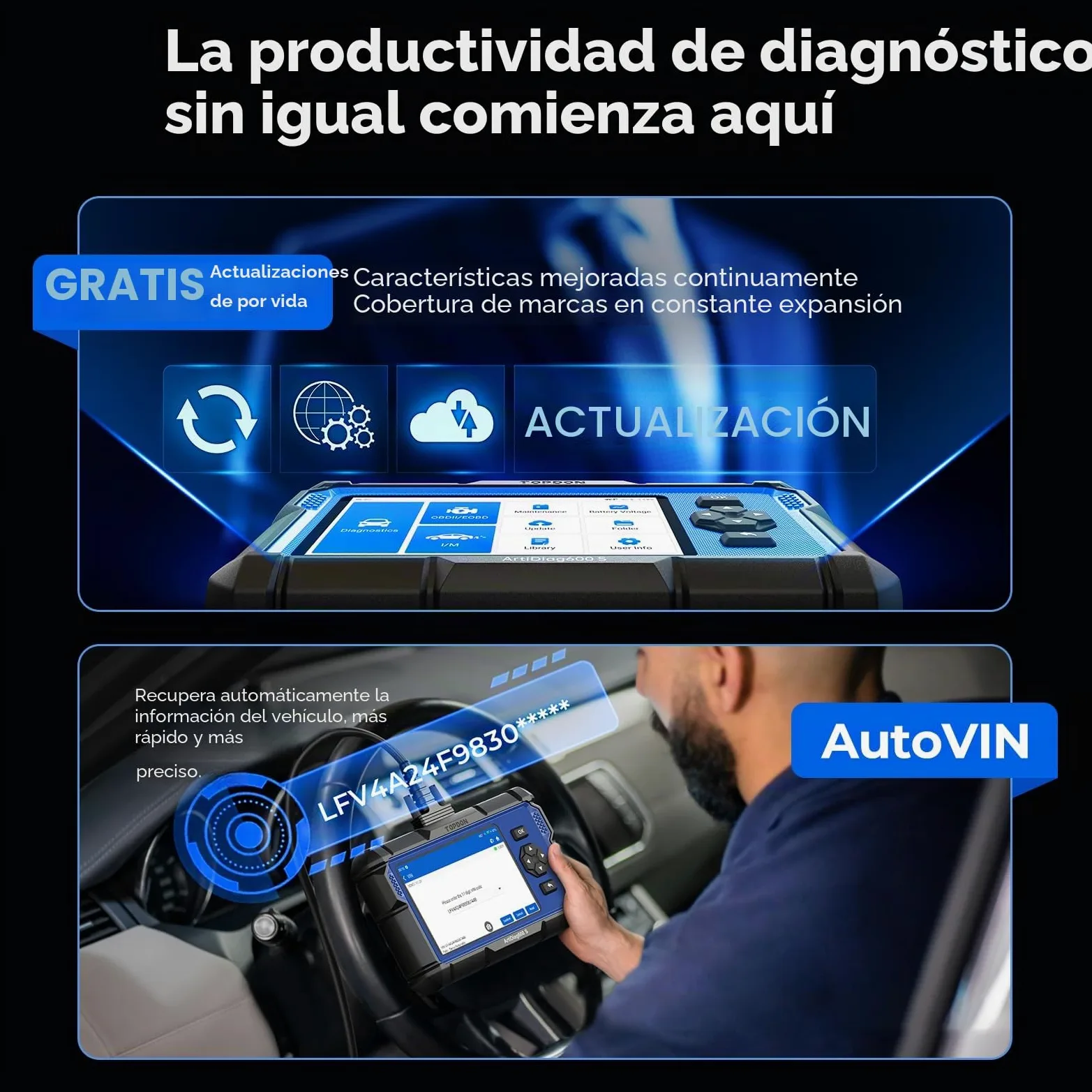 TOPDON OBD2 Scanner ArtiDiag600S, 8 Reset Service(Oil, BMS, ABS, SAS, EPB, DPF, TPMS, Throttle)&4 System Diagnostic Tool(AT/Eng/ABS/SRS), Full OBD2 Function Code Reader, Free Lifetime Upgrade