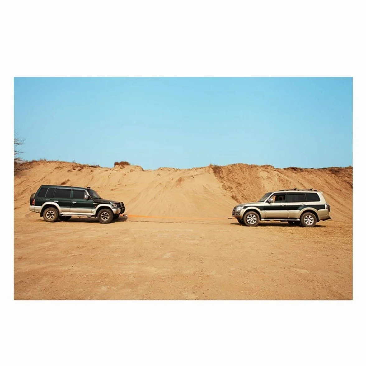 Cuerda de remolque resistente, correa de remolque de nailon con 2 ganchos de seguridad para coche/SUV/vehículo agrícola, correa de cabrestante de cable de remolque de recuperación de carretera