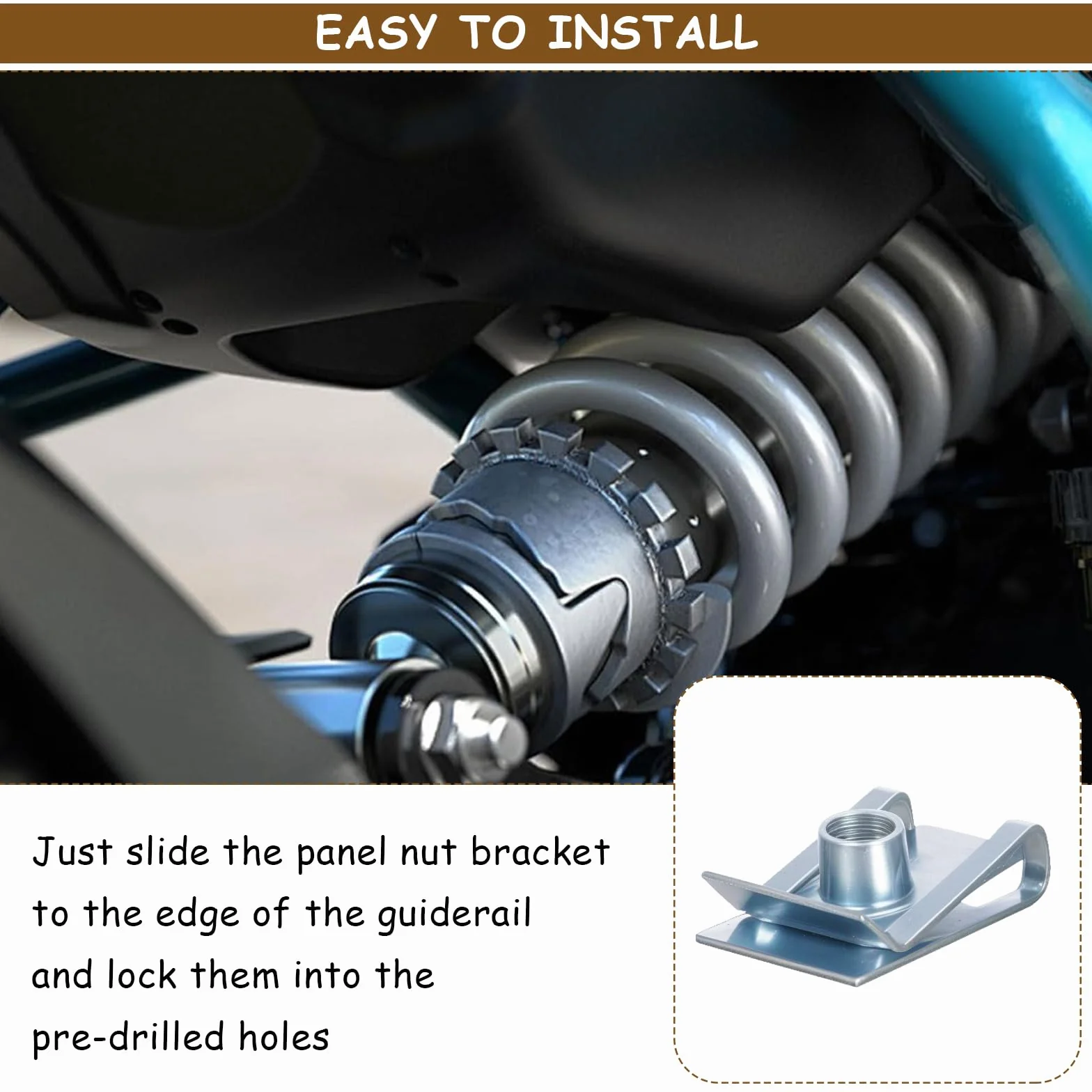 70 Pcs Tuercas de Clip Tornillos Coche, M4 M5 M6 U Clips de Grapas Coche Paneles de Puerta, Clip de Sujeción Tipo U, Tuercas en U de Metal para Fijación Automóviles Guardabarros de Parachoques
