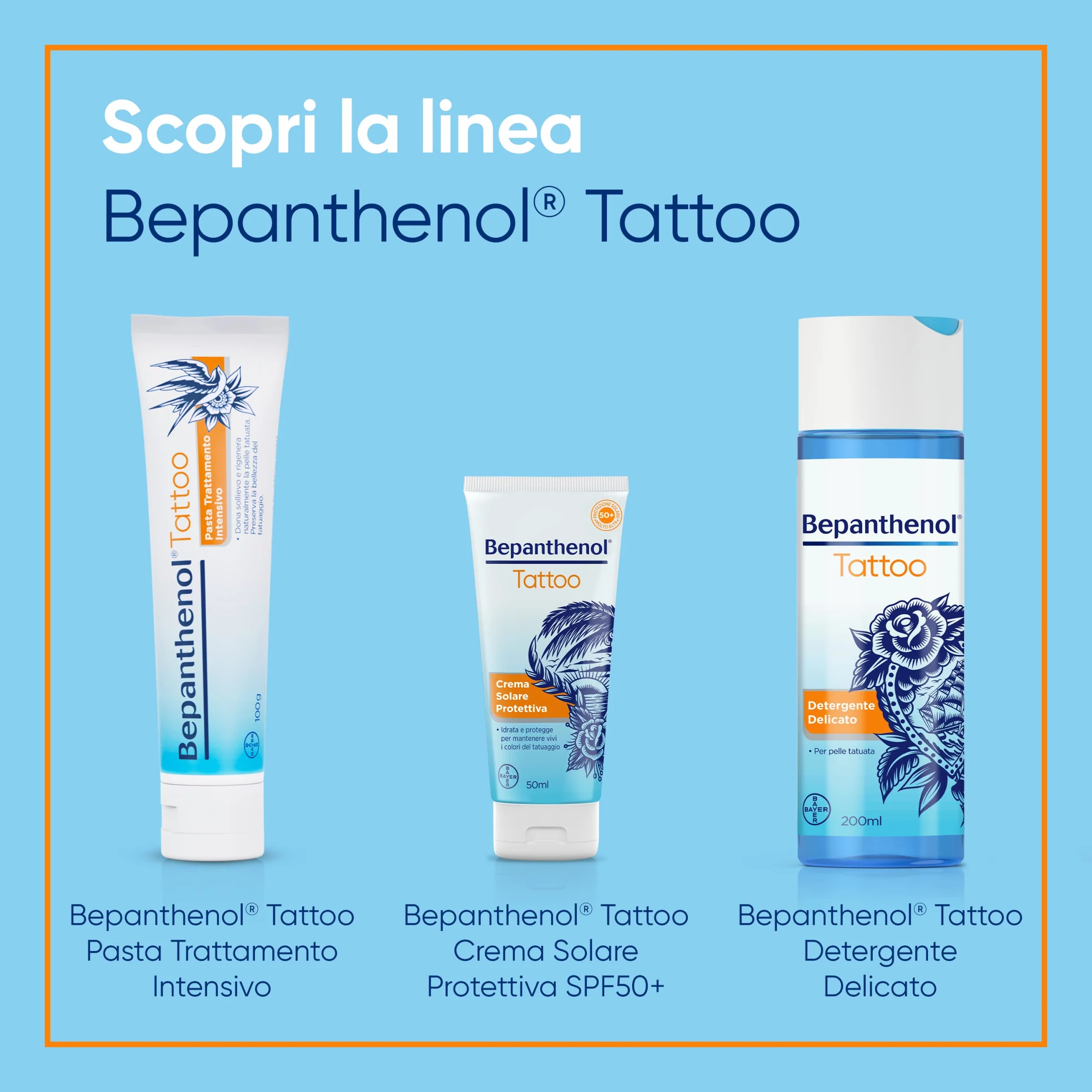 Bepanthenol Tattoo Detergente Delicato con Pantenolo 200ml