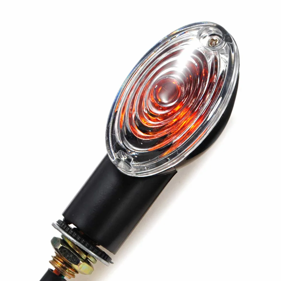4pcs Intermitentes Indicadores de Motocicleta Mini Luces de Señal de Vuelta 12V Universal Impermeable para Moto Scooter Quad Cruiser Off Road