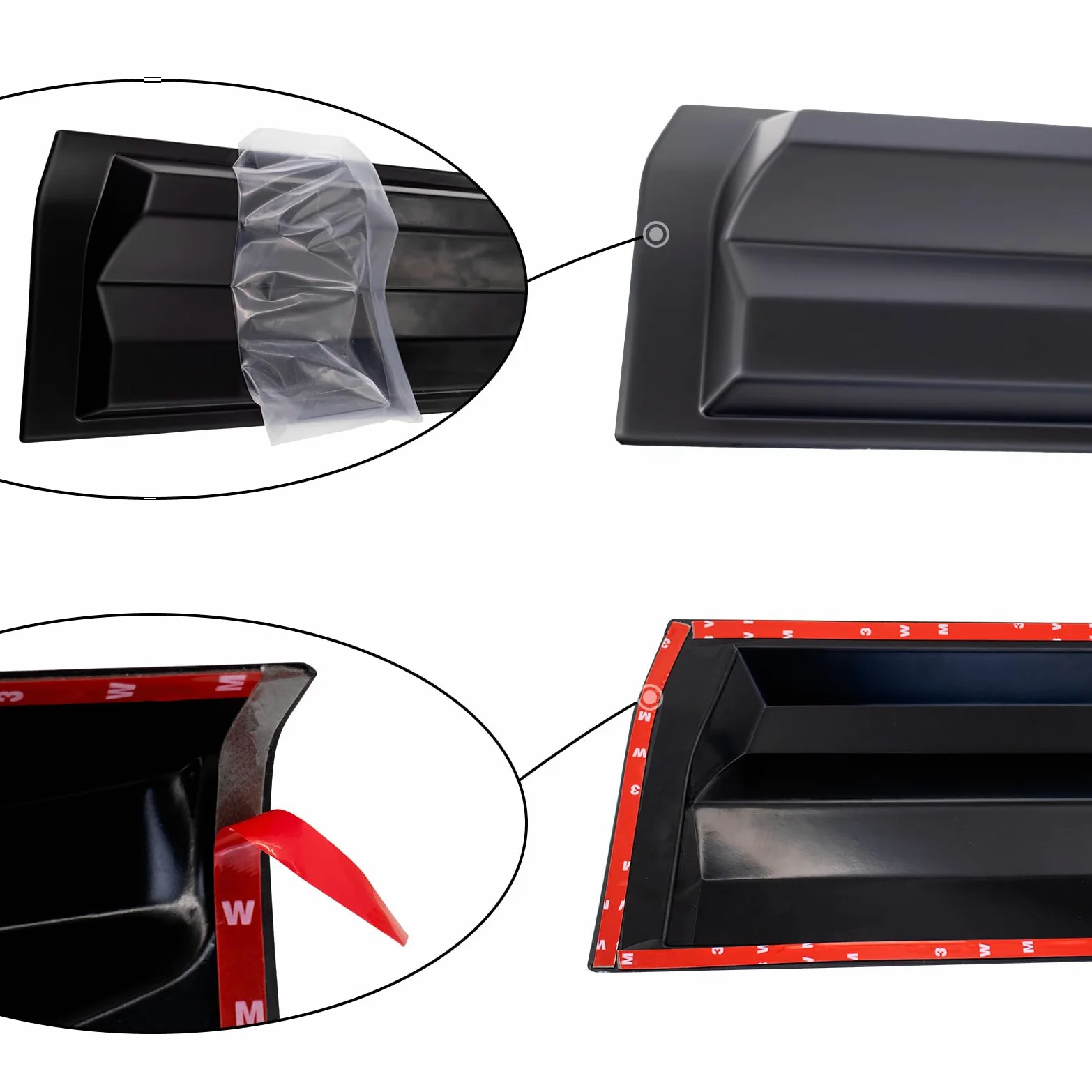 Fenders Molduras Laterales para Ford Ranger T9 2023-2024-2025 Wildtrak XL XLT Limited Platinum ABS Revestimiento de carrocería de Puerta Lateral