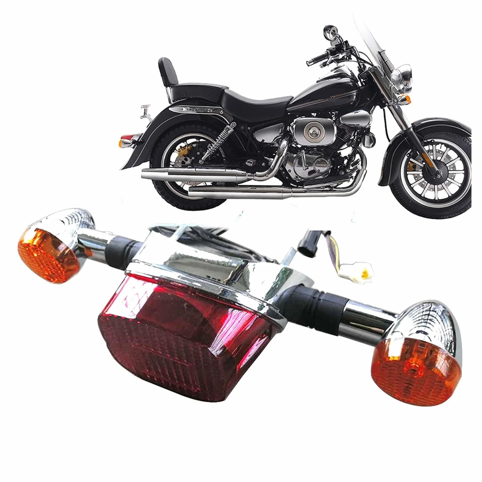 HASMI Intermitentes Moto LED Luz Trasera Original Para Motocicleta, Conjunto De Luz Trasera De Señal De Giro Izquierda Y Derecha Para Keeway Superlight 125 150 200