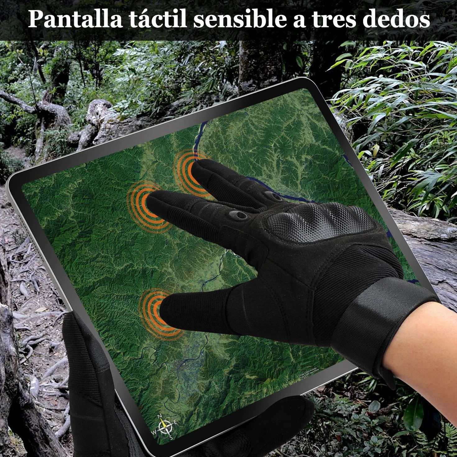 Guantes de Moto para Hombre, Guante de Verano para Pantalla Táctil con Nudillos Duros, Guantes Protectores para Airsoft Motocross Scooter Ciclomotores ATV Paitball Bicicleta de Montaña