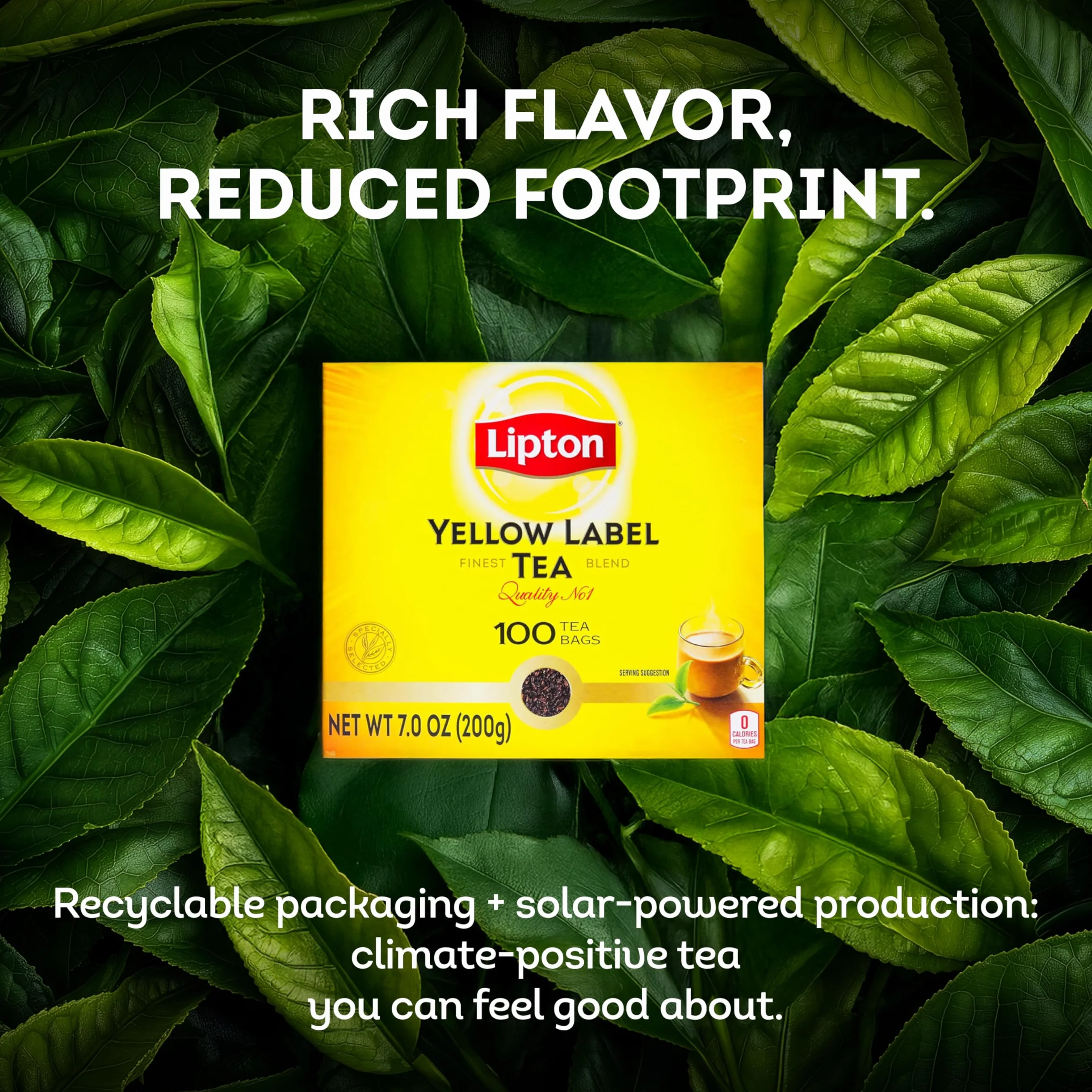 Lipton Té Negro Yellow Label, Caja 100 Sobres
