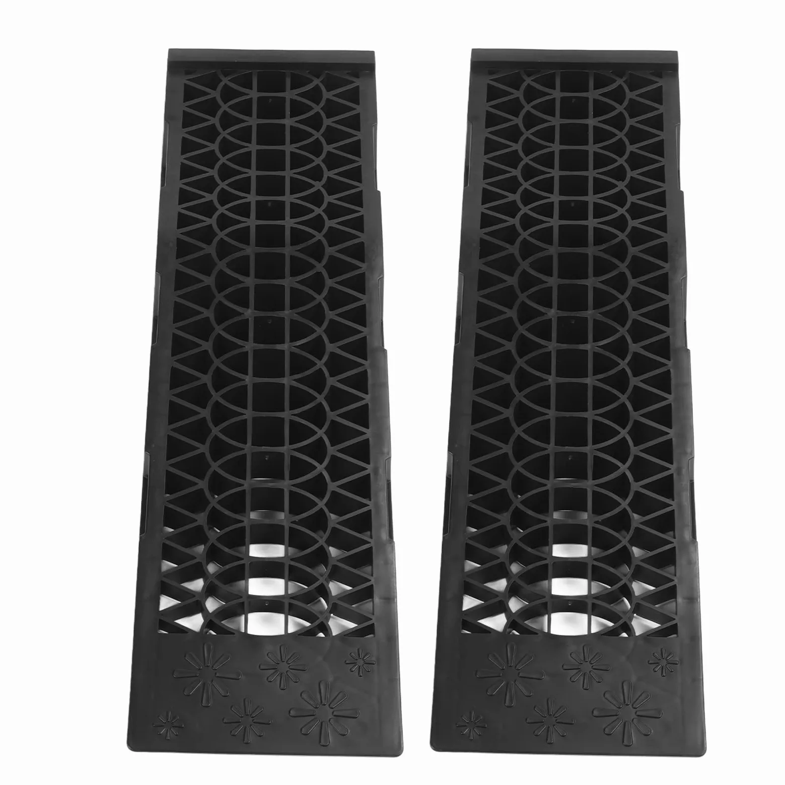 Generic 2 Rampas de Coche de Perfil bajo de Plástico Resistente, Capacidad de 4400 Libras para Mantenimiento de Vehículos, de Aceite, 27,6x7,9x3 ​​Pulgadas