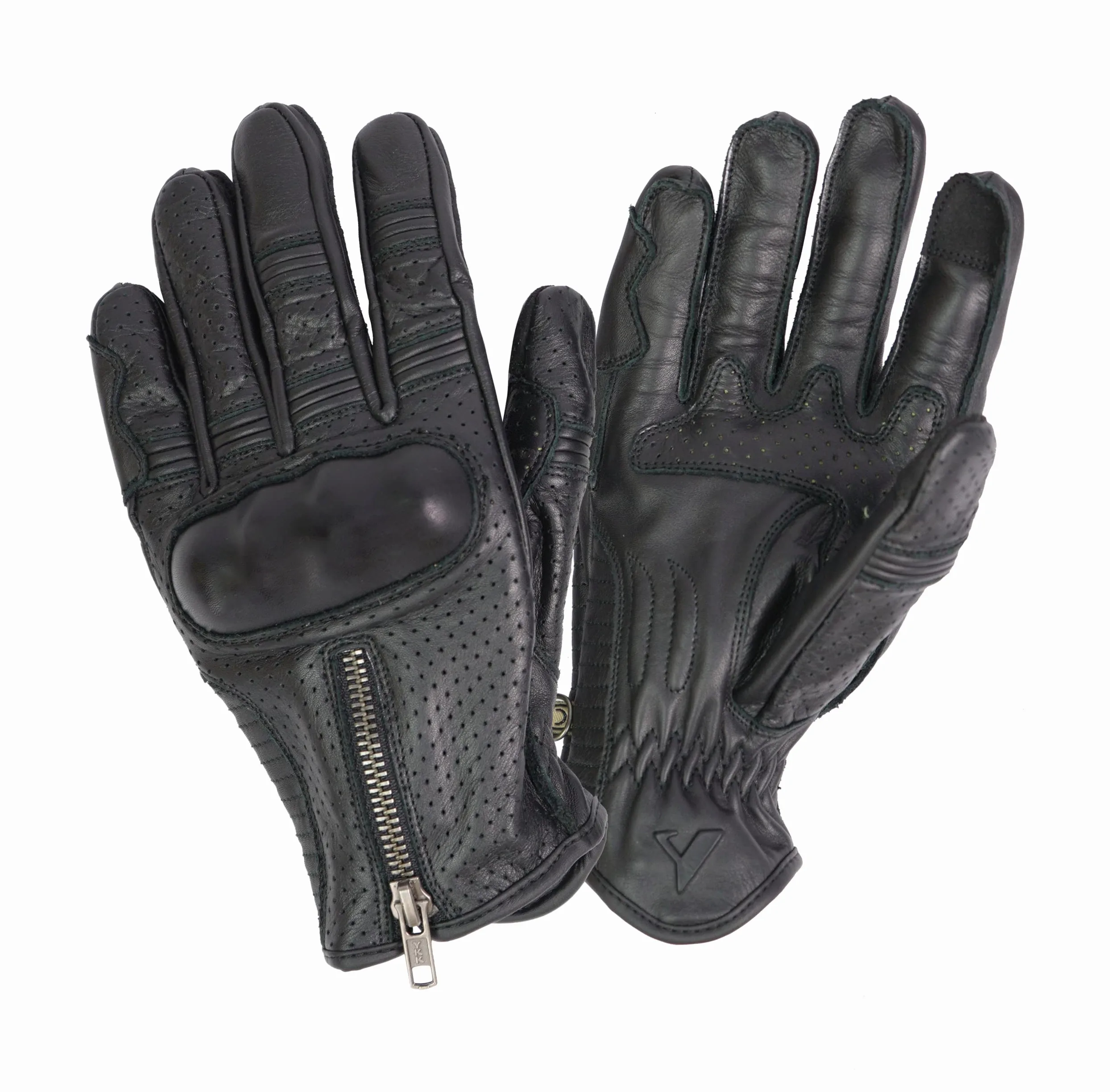 BY CITY | Guantes de Verano para Moto | Guantes de Piel de Chivo | Protecciones Rígidas en Nudillos | Zonas Acolchadas | Refuerzo Antiabrasión en la Palma | Transpirables