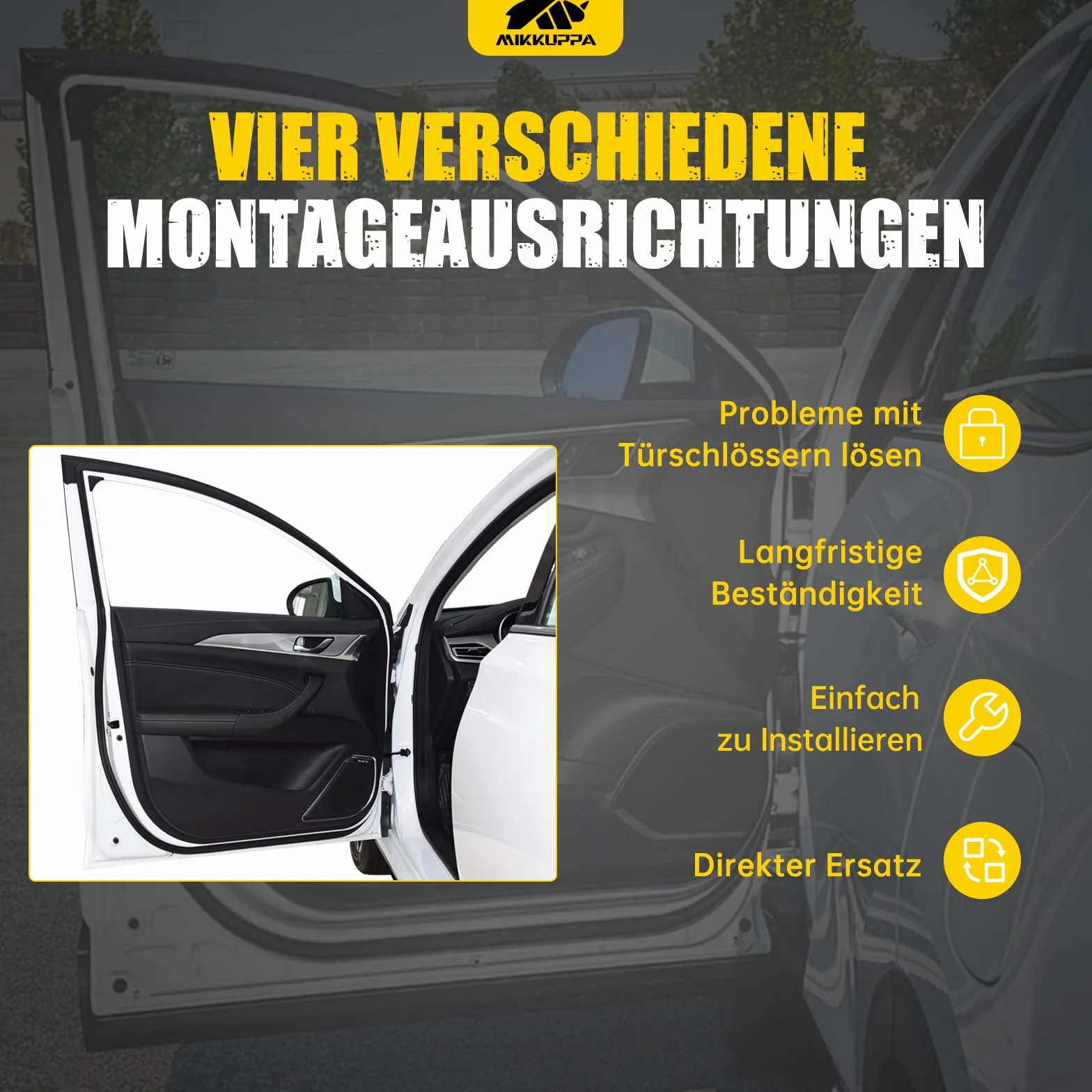 MIKKUPPA Cerradura de puerta delantera izquierda apta para Golf 4 Passat 3B Bora New Beetle, cerradura servomotor con cierre centralizado