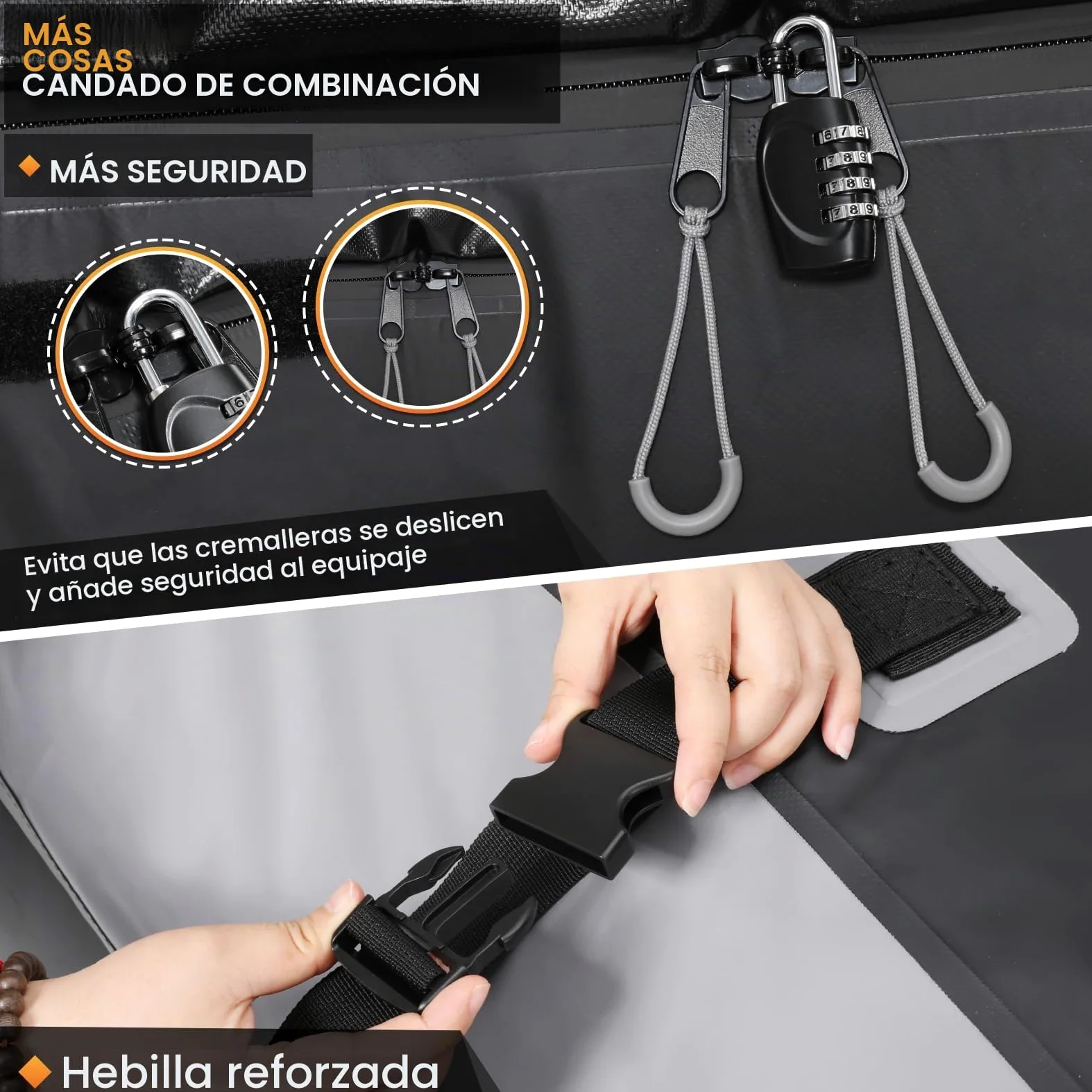 Sailnovo Cofre de Techo 580 L/20 cúbicos, Impermeable Bolsa de Techo, con 6 Ganchos con Alfombrilla Antideslizante Cerrar para Puerta, Apto para Coches sin Portaequipajes (Gris-Negro)
