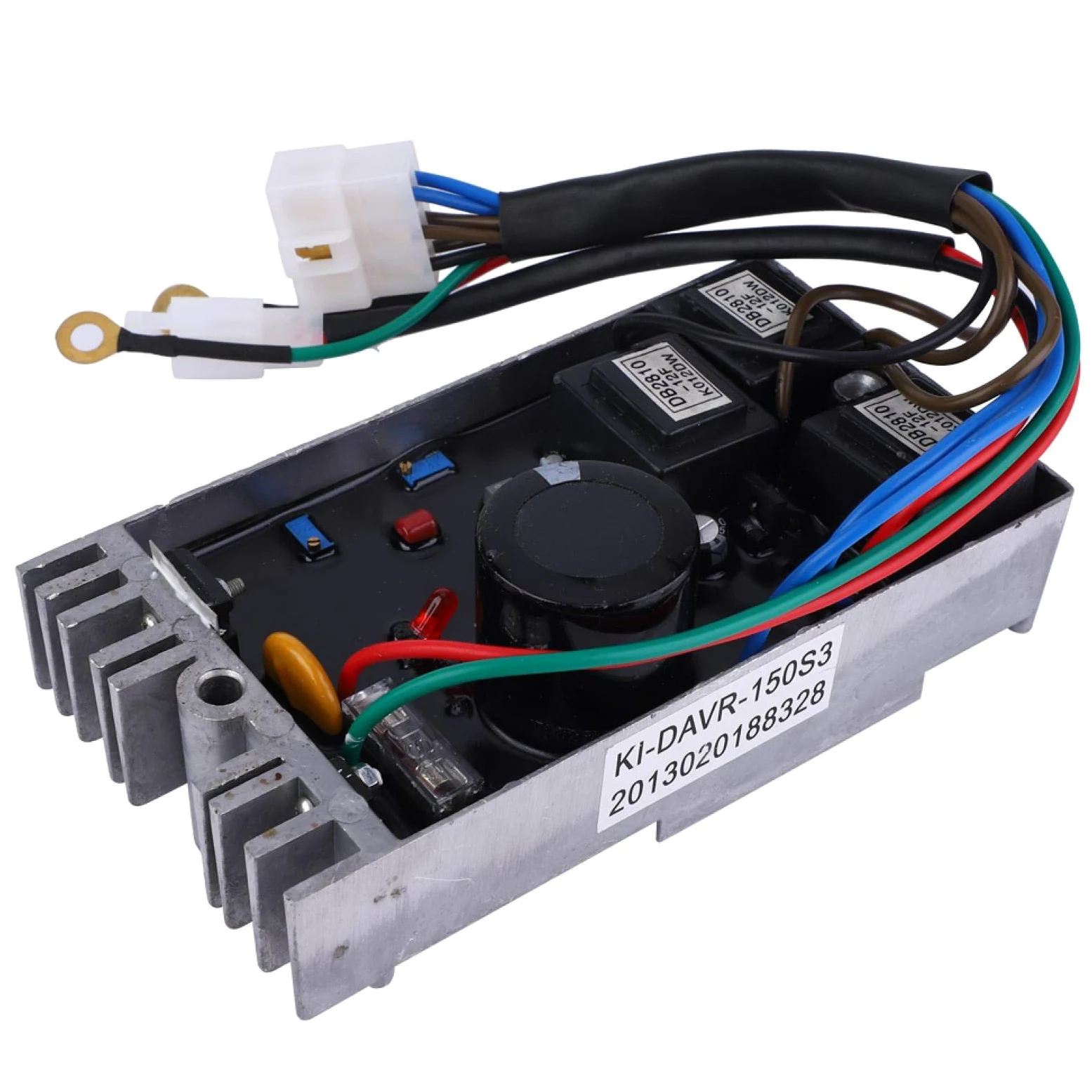 Regulador de voltaje del generador, regulador de voltaje de las piezas del generador AVR KI-DAVR 150S3 para generador trifásico de 15KW