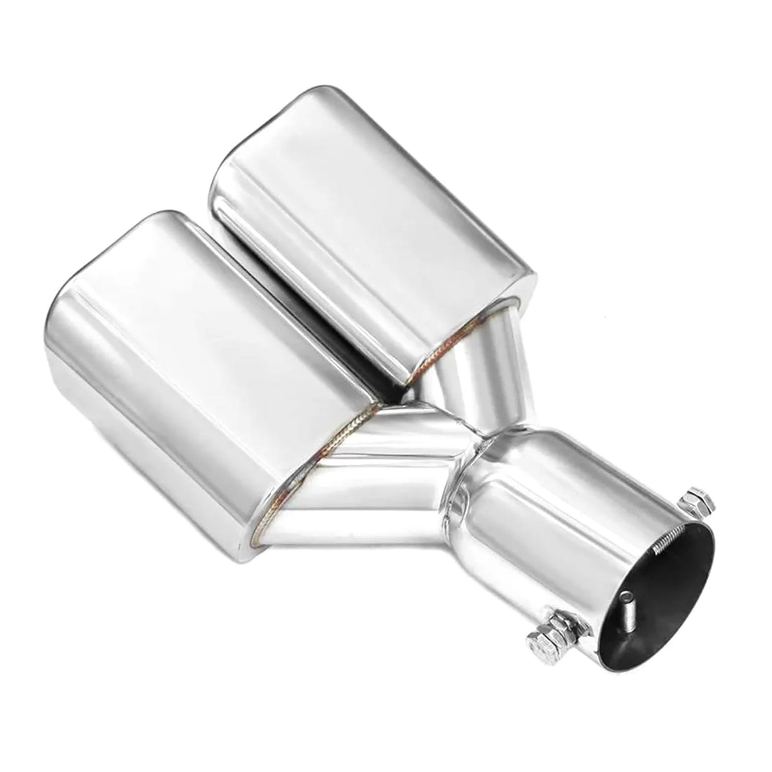 Tubo escape deportivo Silenciador de tubo de escape cuadrado de acero inoxidable de doble cabezal para Toyota para Alphard Serie 40 2024, 1 pieza silenciador