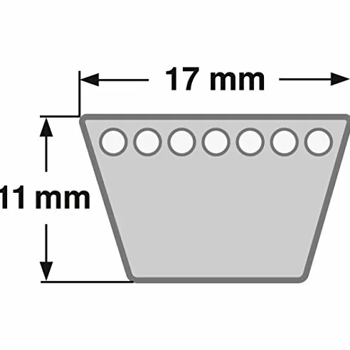 Correa trapezoidal 17 x 4025 Li - B 158 Gates Hi-Power