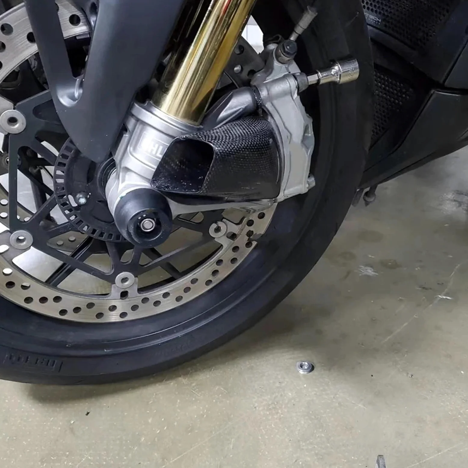 Refrigeración de Pinza de Freno Compatible con Ducati Panigale Streetfighter MTS V4 V4S V4SP SP SP2 100 Mm, Pinza Delantera, Cubierta De Radiador, Conducto Aire Refrigeración Frenos