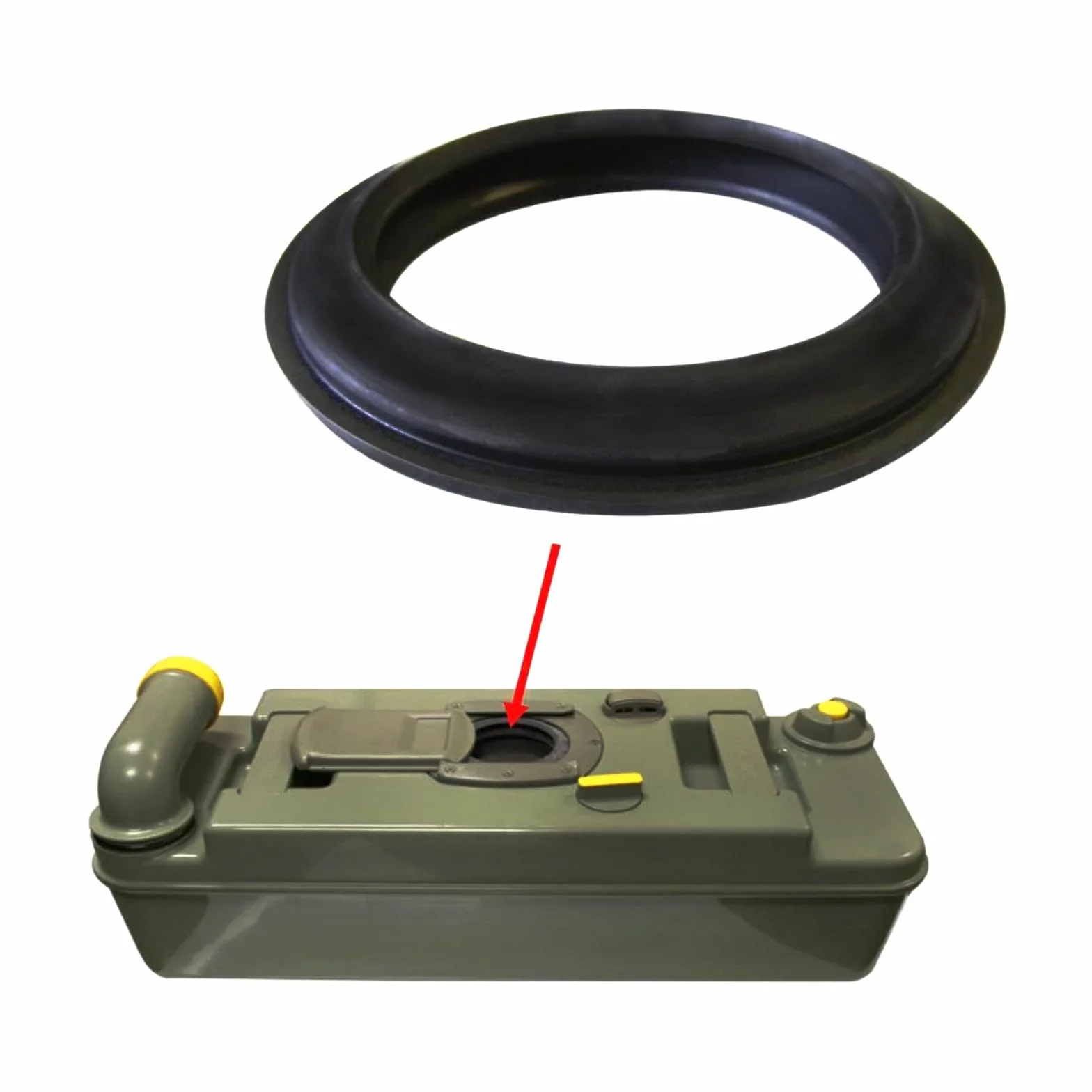23721 Junta de Casete Sello labial WC Junta de labios Compatible con Thetford Casete C200, C250, C400, C500, C2, C3, C4, caravana