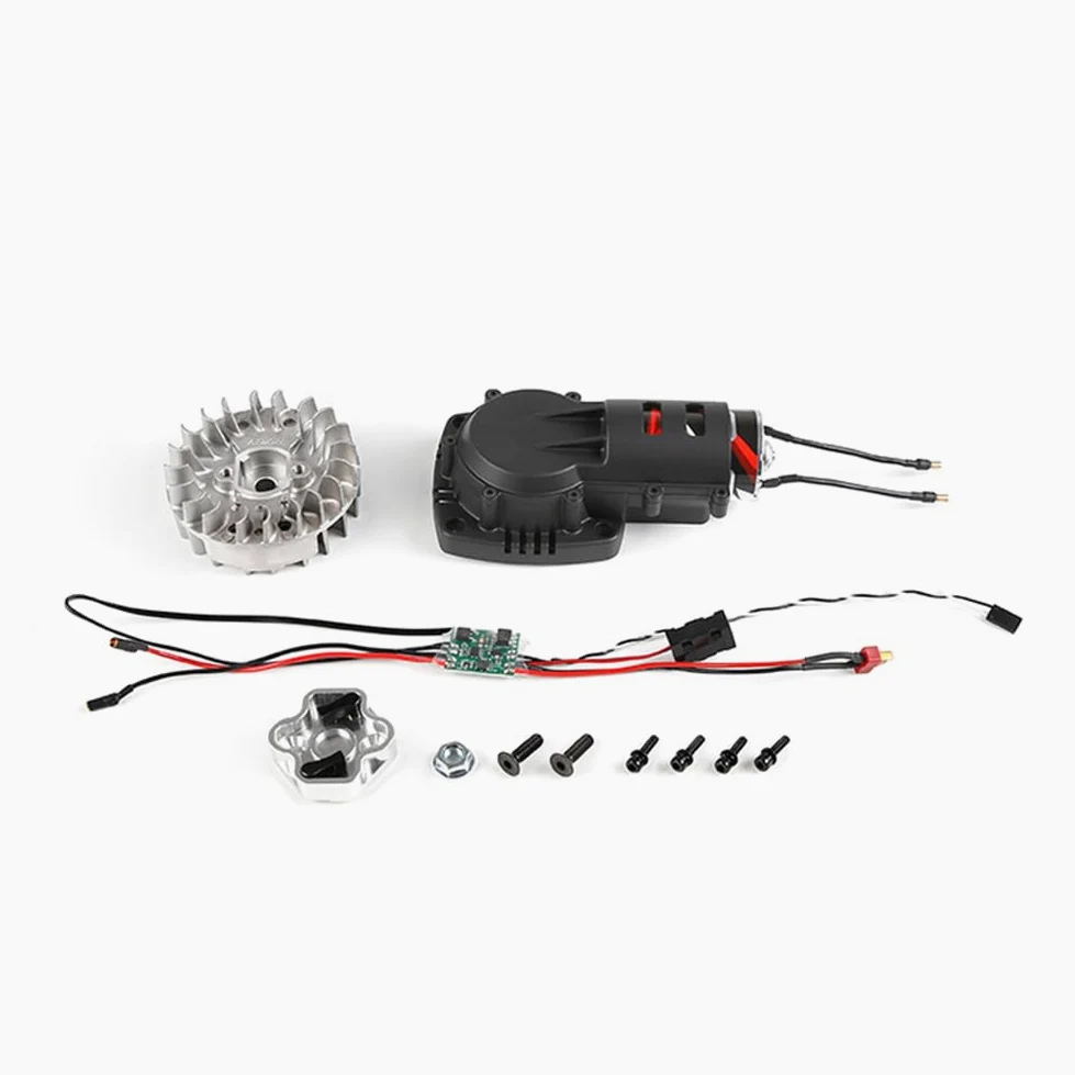 FLMLF Rc Car - Arrancador eléctrico de segunda generación + kit de volante de inercia para motor 23CC-45CC para 1/5 Hpi Rofun Km Rovan Baja Losi 5ive-T FG Redcat Parts