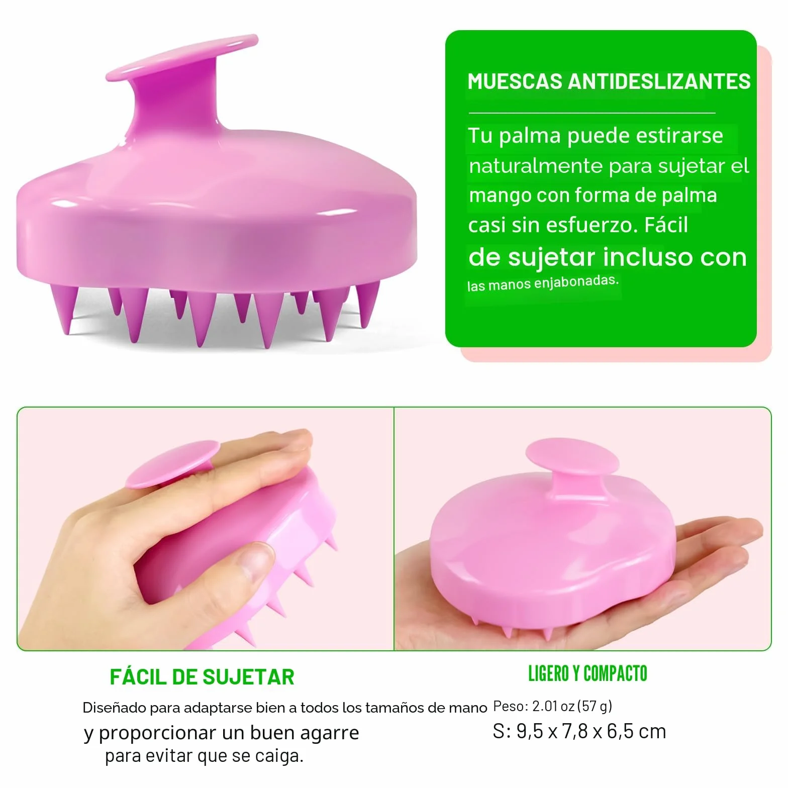 Aceite de Romero 100% puro para Crecimiento del Cabello 60ml con Masajeador de Cuero Cabelludo