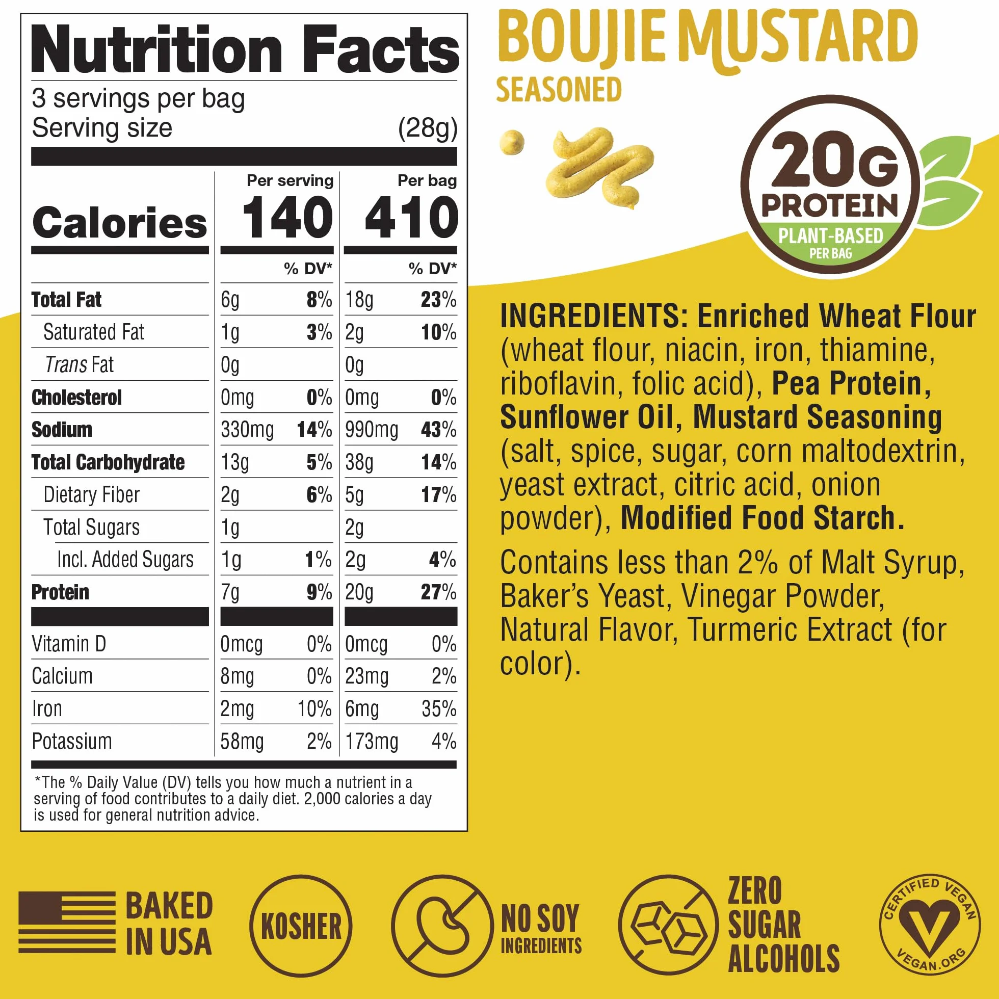 Lenny & Larry's Fitzels Protein Pretzels 8x85g Mostaza