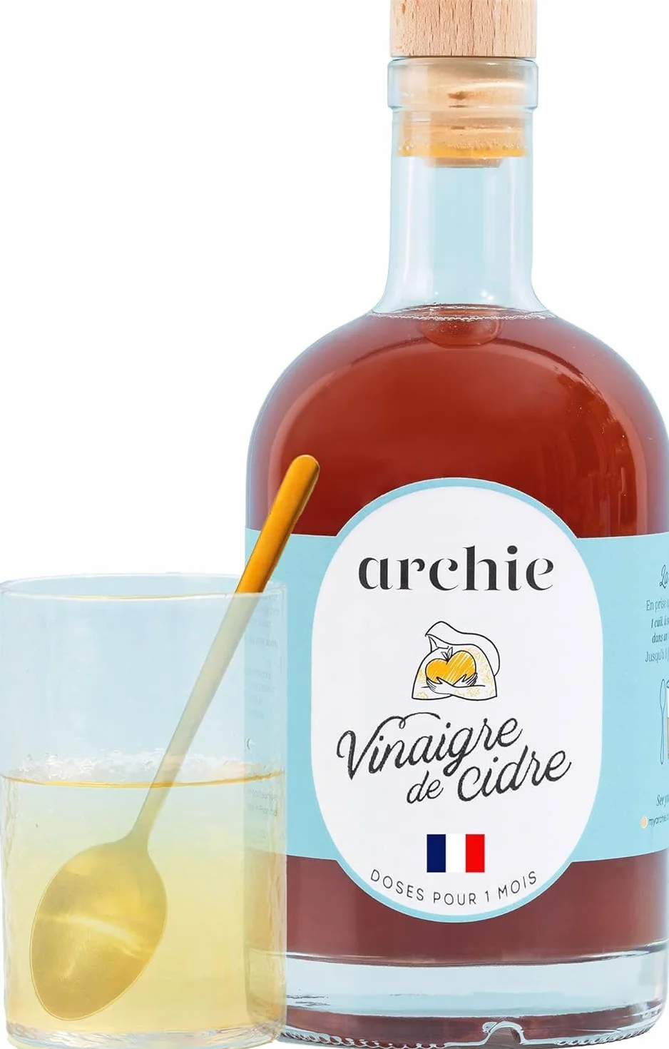 Archie vinagre de sidra de manzana orgánico 1 mes