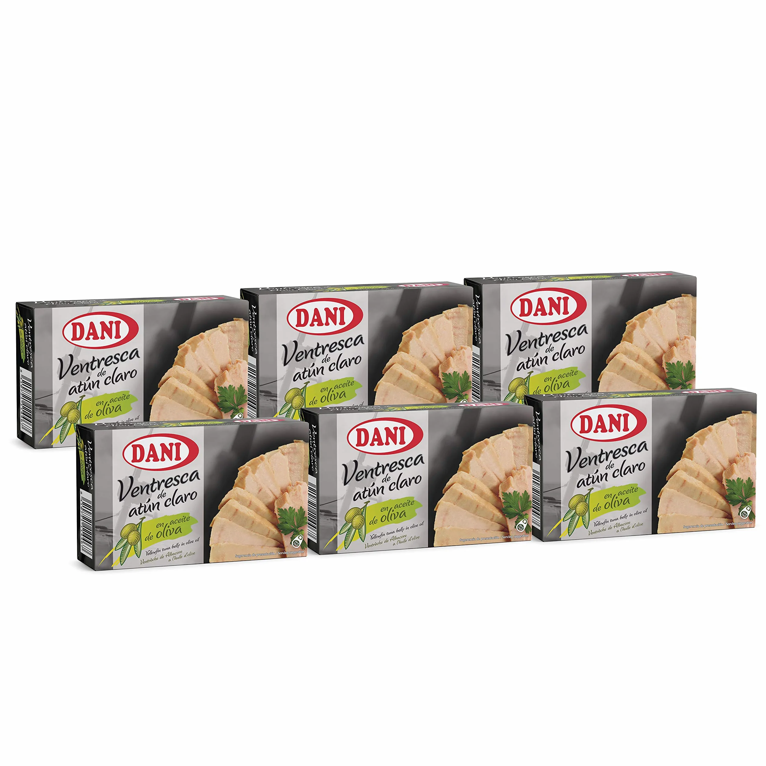 Ventresca de atún claro en aceite de oliva Dani 6 x 106 gr