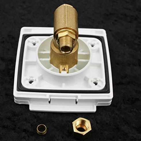 pro-Styling Enchufe de gas exterior, tapa abatible, bloqueo en estado abierto, control manual, color blanco