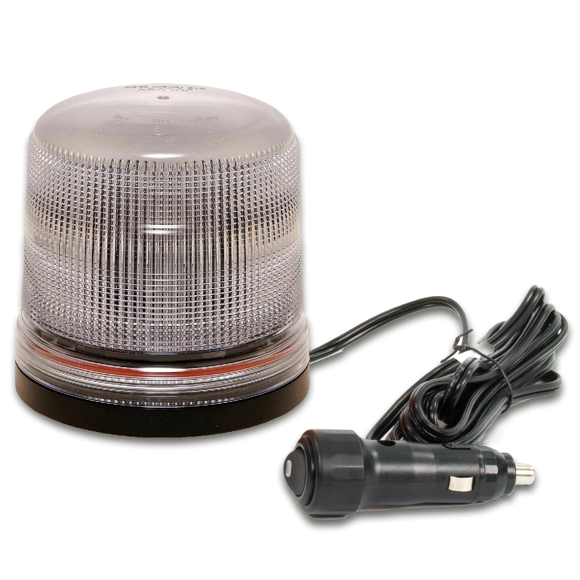 LED-MARTIN – Lámpara giratoria (Sesto – 11 Flash Patrón – Transparente/Amarillo – Base Magnética – 12 V 24 V. profesional Kenn lámpara, luz de aviso, Flash Lámpara para el uso en la carretera.