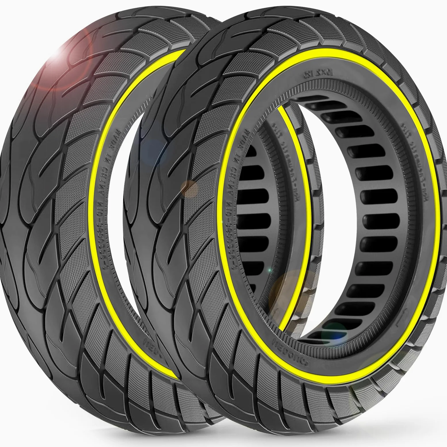 Ruedas Macizas BANGTING 10x2.125 Pulgadas para Xiaomi Pro 2 M365 1S