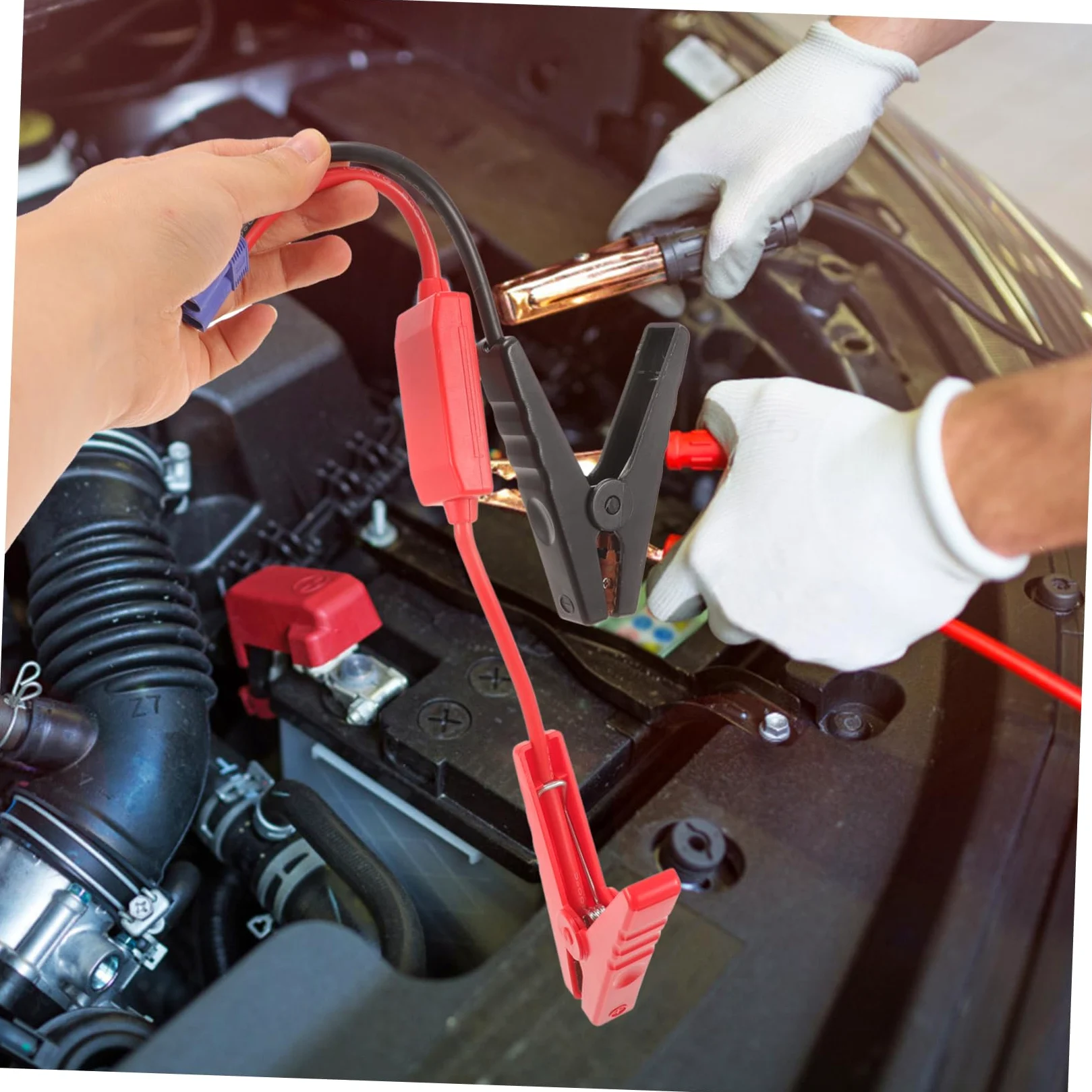 Gatuida 5piezas Cables De Arranque Portátiles Protección Inversa Para Baterías Para Coches Motos y Carga Rápida y Diseño Compacto