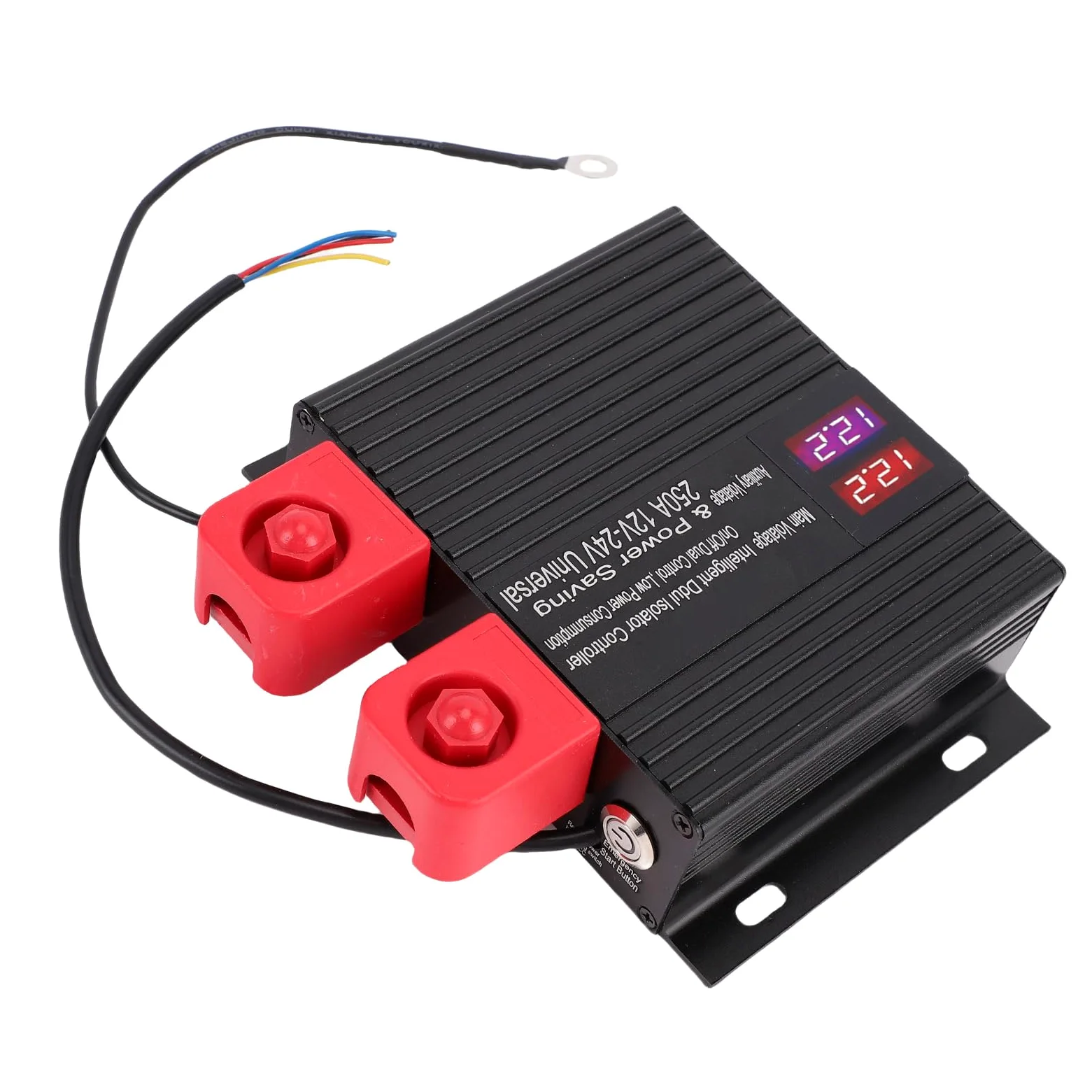 Aislador Inteligente de Doble Batería, Potente relé para Barco, Coche, RV, UTV, Voltaje Universal, Aleación de Aluminio de 12V y 24V (250A)