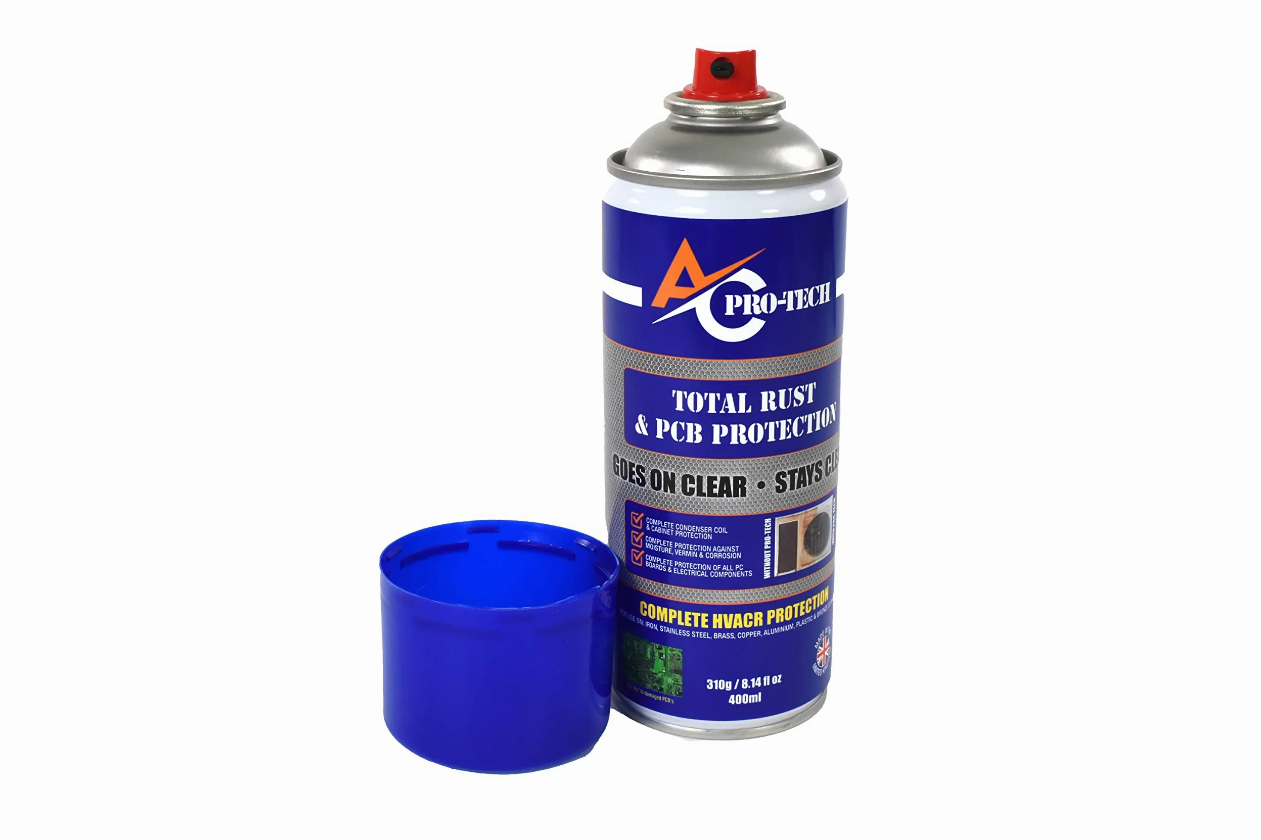 Arctic Hayes AC Pro-Tech - Spray de protección Total contra óxido y PCB, Spray antioxidante para Sistemas HVAC, Coches, Motocicletas y componentes PCB, 400 ml