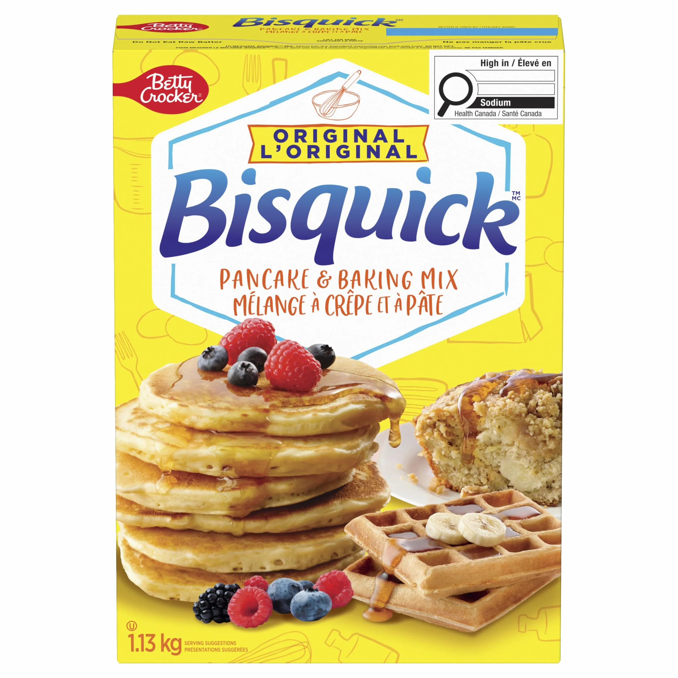 BETTY CROCKER Bisquick Original Mezcla para panqueques y waffles 1,13 kg