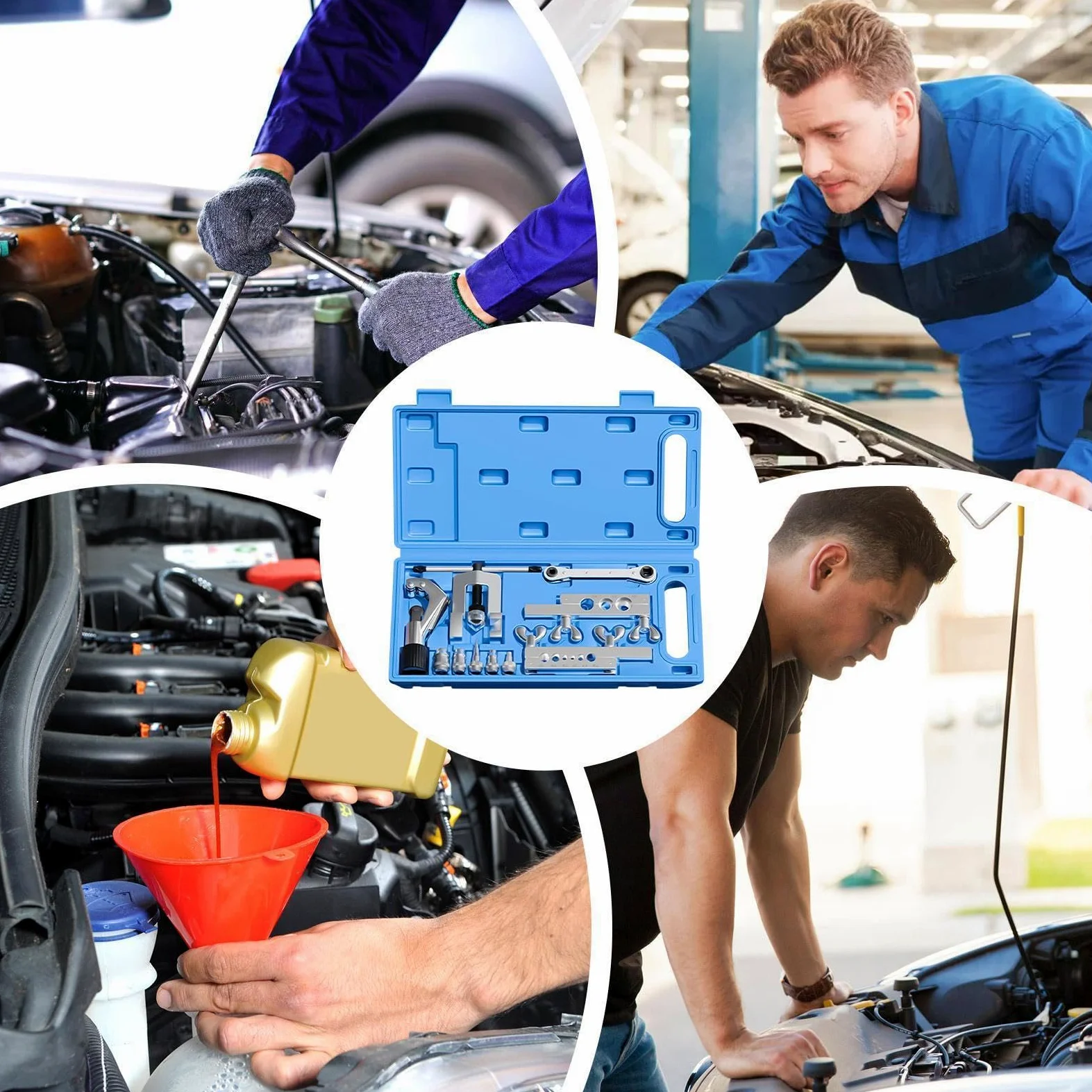 Kit Abocardador Frenos Set De Mantenimiento De Tuberías De Coche | Herramienta Abocinadora Para Frenos Automóvil Coche para Automóviles Camiones Sedanes Taller Hogar Garaje Industria y en