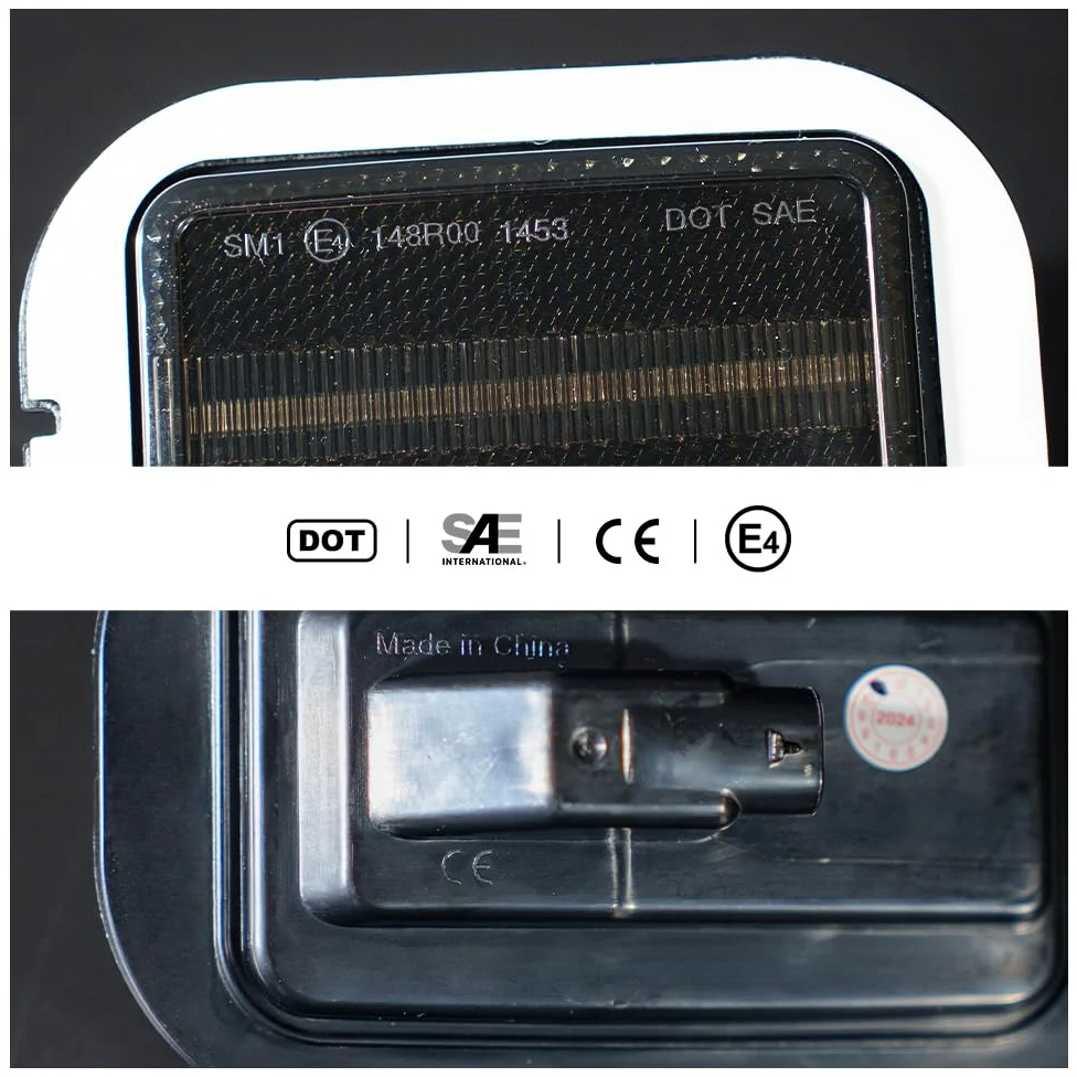 Juego de 6 luces de posición laterales LED para 17-25 V-W C-rafter SY/SZ 19-24 e-C-rafter, 17-25 MAN TGE, luces de plantilla canbus antierror con barra luminosa, diseño ahumado, 12 V/24 V