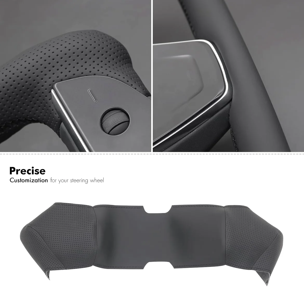 MEWANT Funda de Volante para Yoke Style Steering Wheel para Tesla Model S 2021-2023 / Model X 2021-2023 Cubierta de Volante | Style Steering Wheel / Tesla Model S 2021-2023 / Model X 2021-2023 Yoke Transpirable Para Volantes Calefactados Duradero