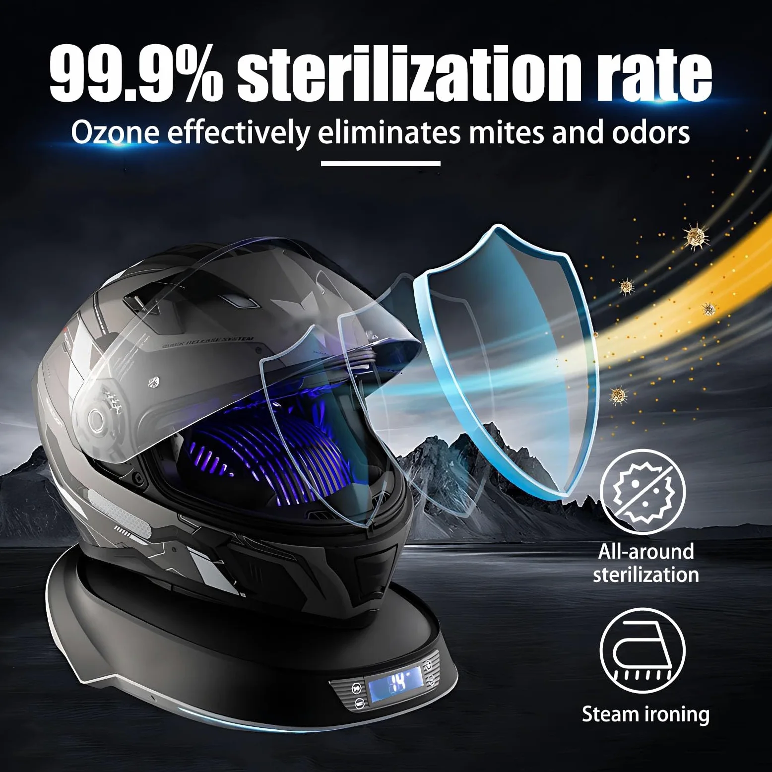 Máquina De Cuidado De Sombreros Ajustable Y Limpiador Inteligente Para Sombreros Limpieza a humedad Y Desodorante a Ozono Para Sombreros Y Cascos De Moto