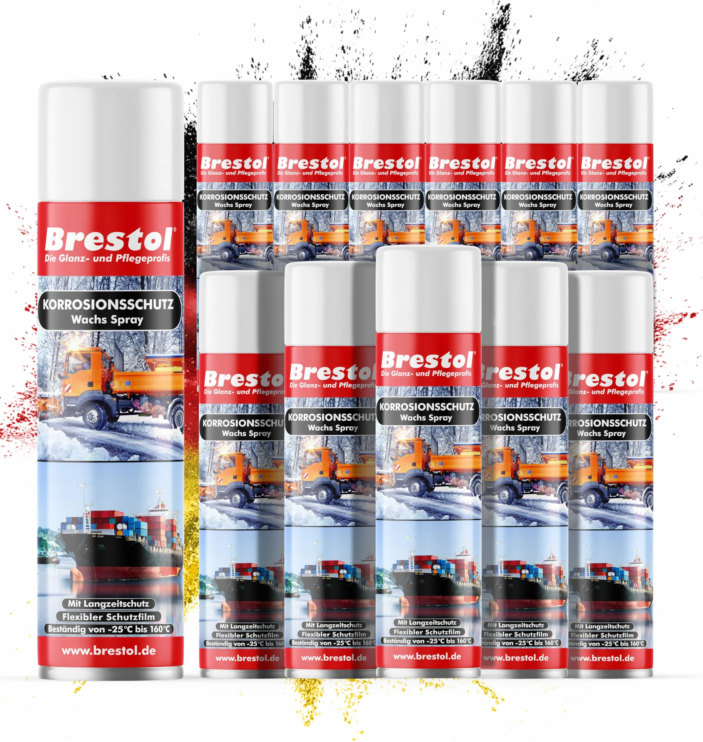 BRESTOL 7576.3 - Spray de cera de protección contra la corrosión, 12 unidades de 400 ml