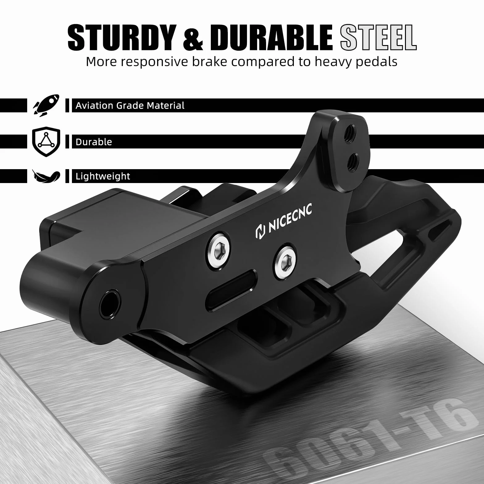 NICECNC Guía de Cadena de Motocicleta Compatible with 690 Enduro R/SMC R, Ver Accesorios, Color Negro